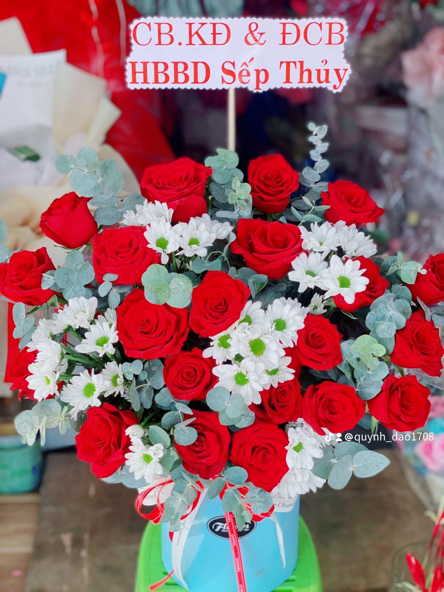Giỏ hoa tặng sinh Nhật chị