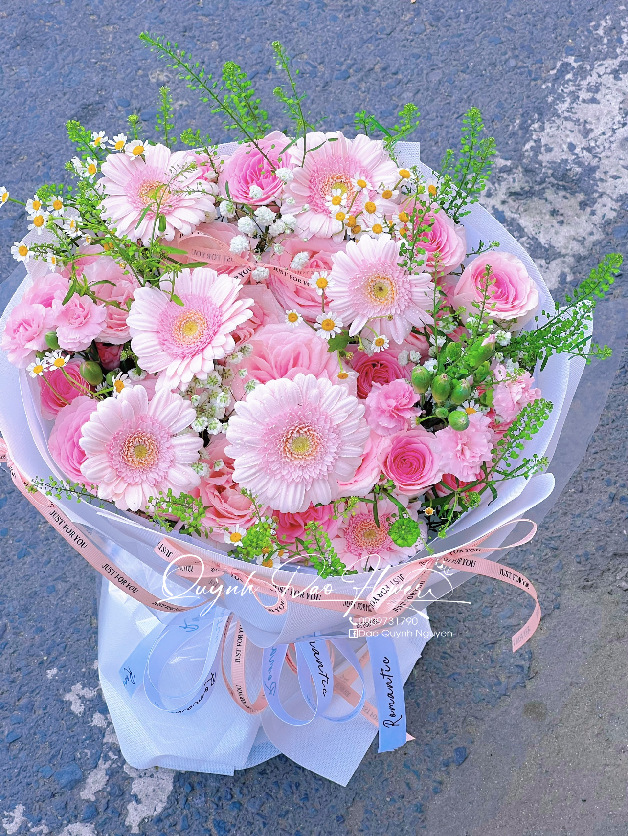 Bó hoa tone hồng quận 12