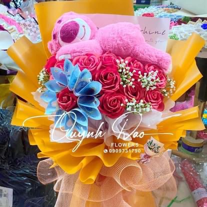 Bó hoa gấu dâu giá rẻ