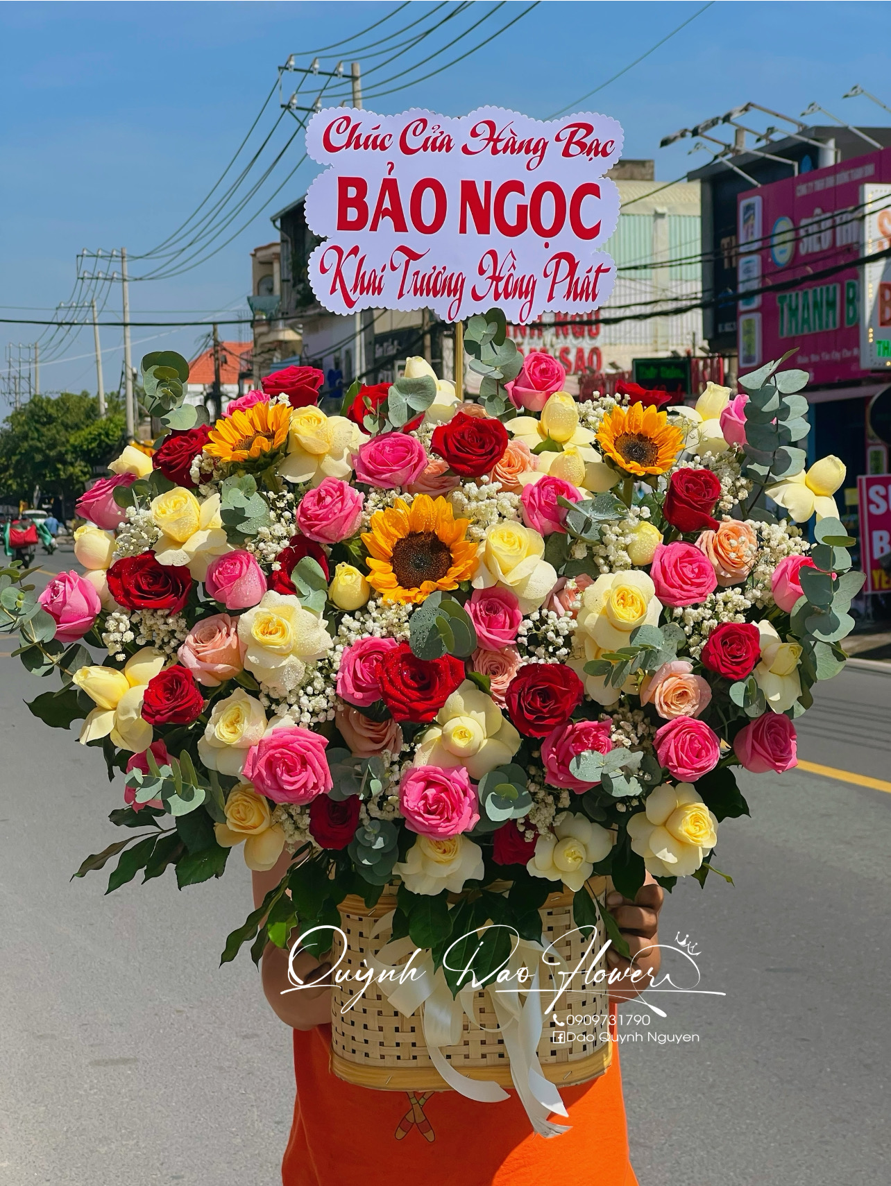 Giỏ mix nhiều hoa