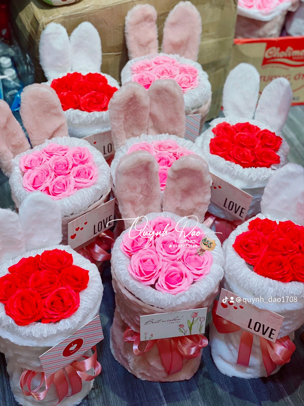 Bó hoa tai thỏ tại HCM