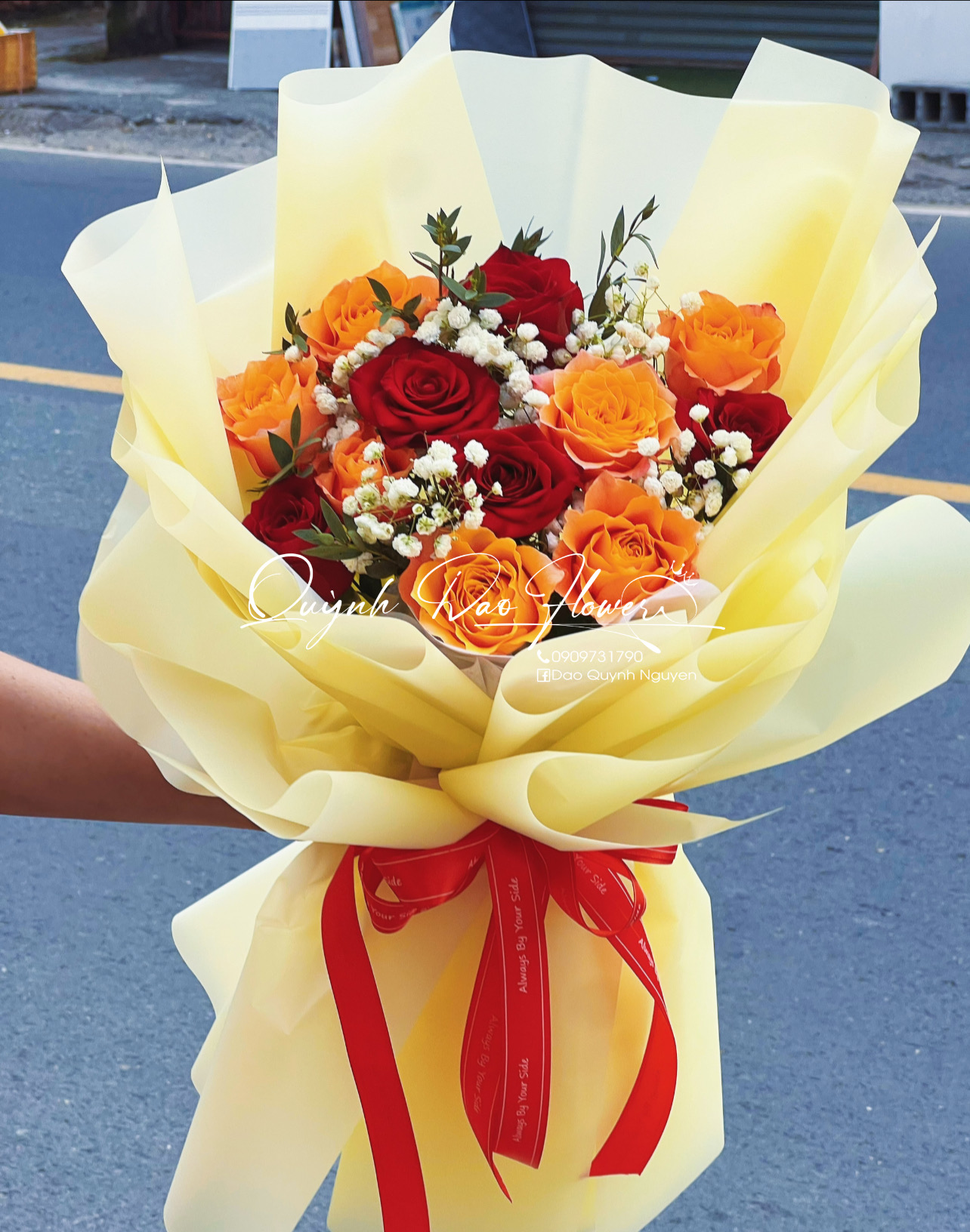 Bó hoa cam đỏ