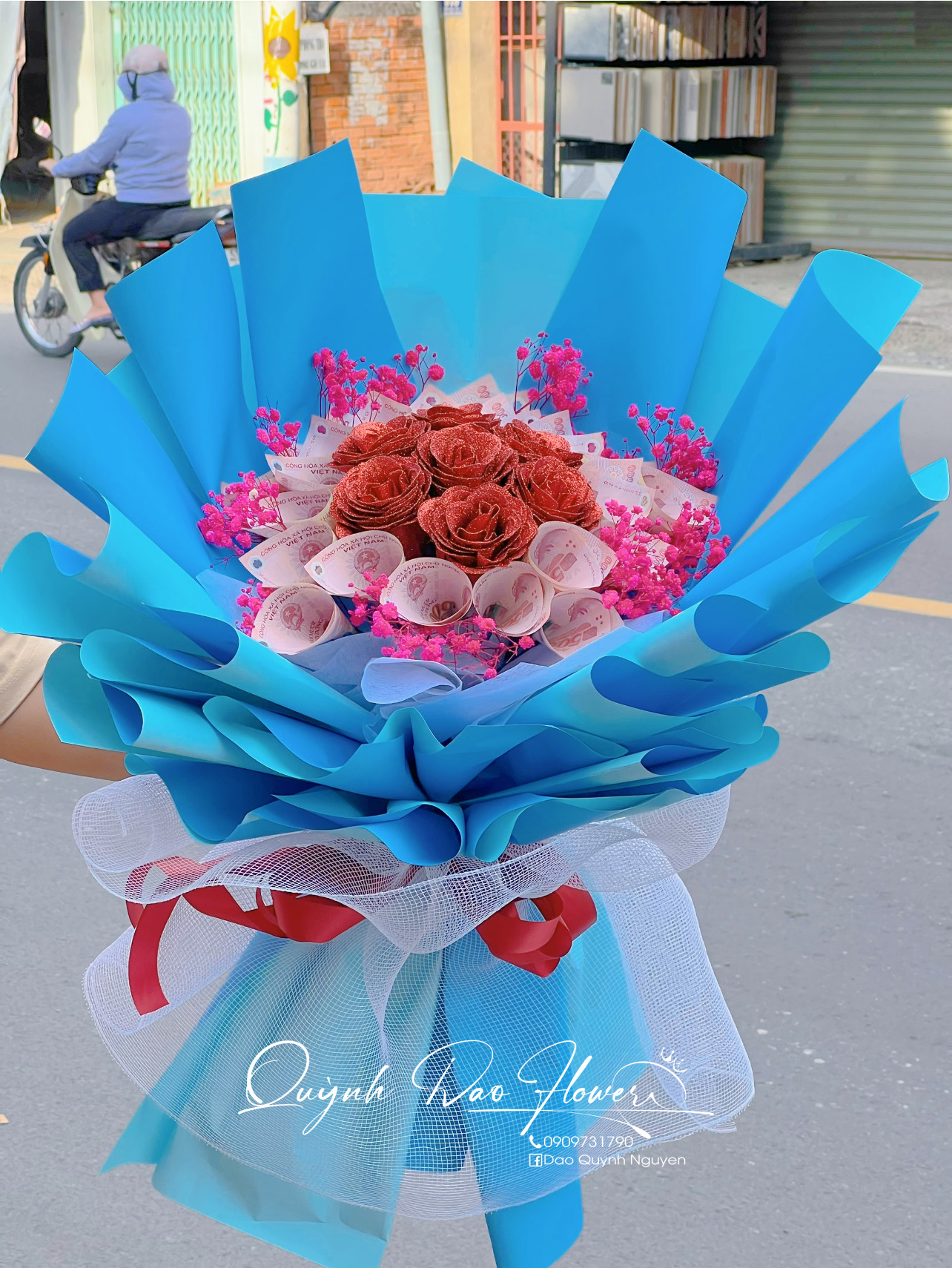 Bó hoa tiền 50k, bình chiểu, thủ Đức 