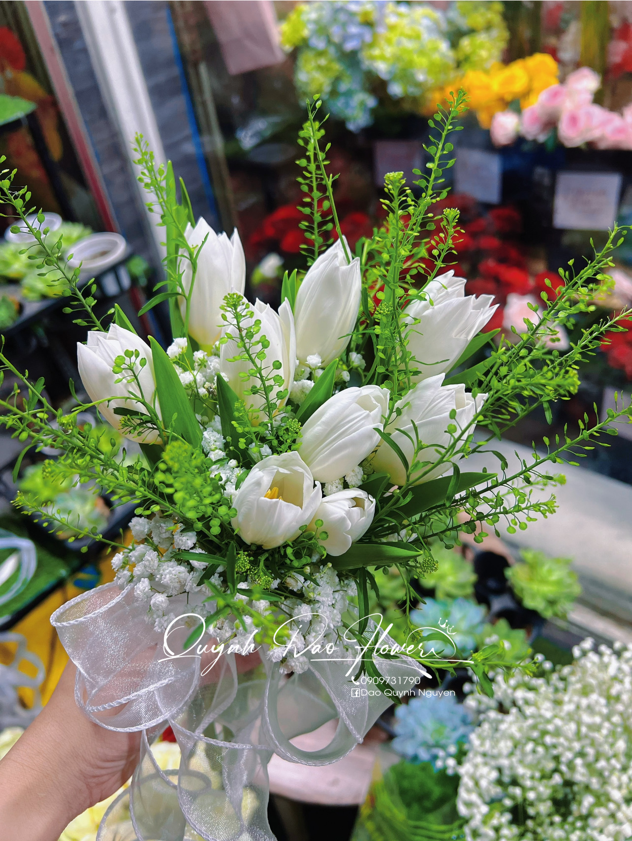 Bó hoa tulip 9 bông  thủ Đức 