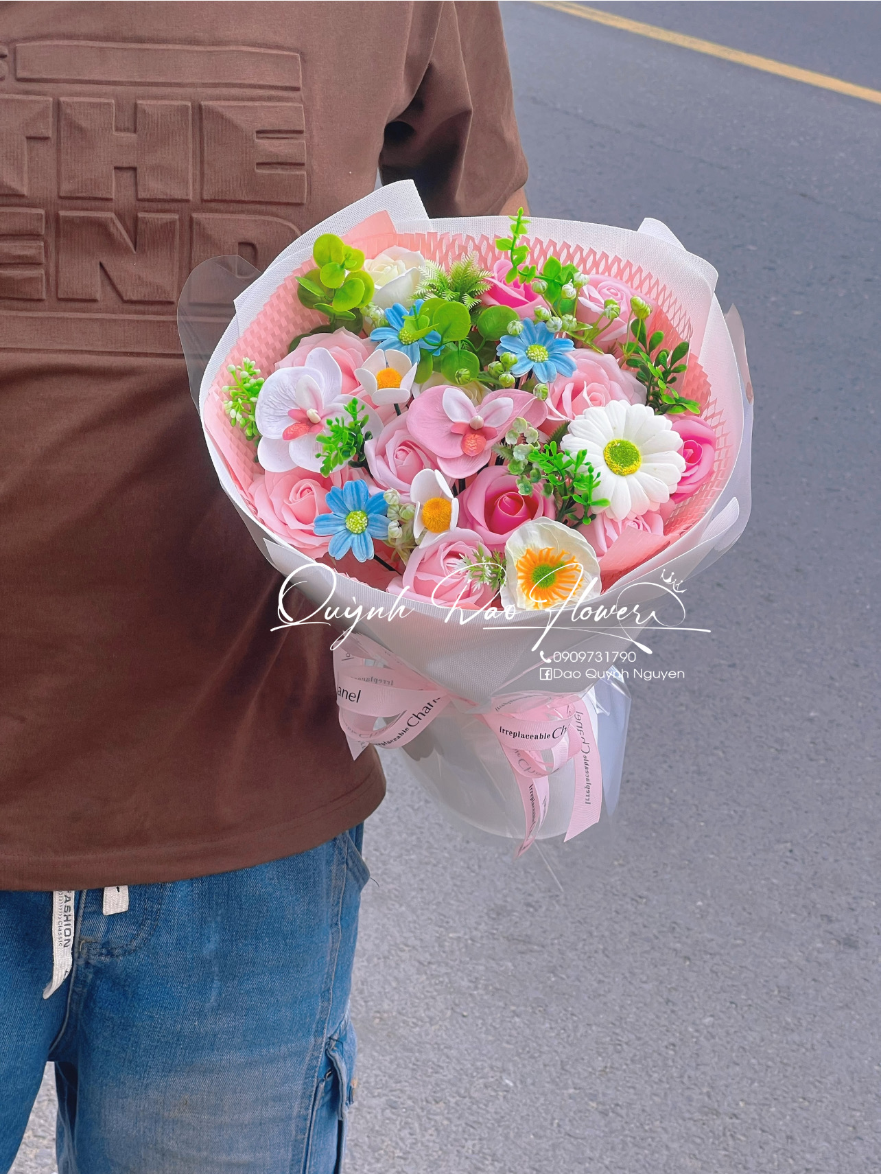 Bó hoa sáp tròn cao cấp thủ Đức 