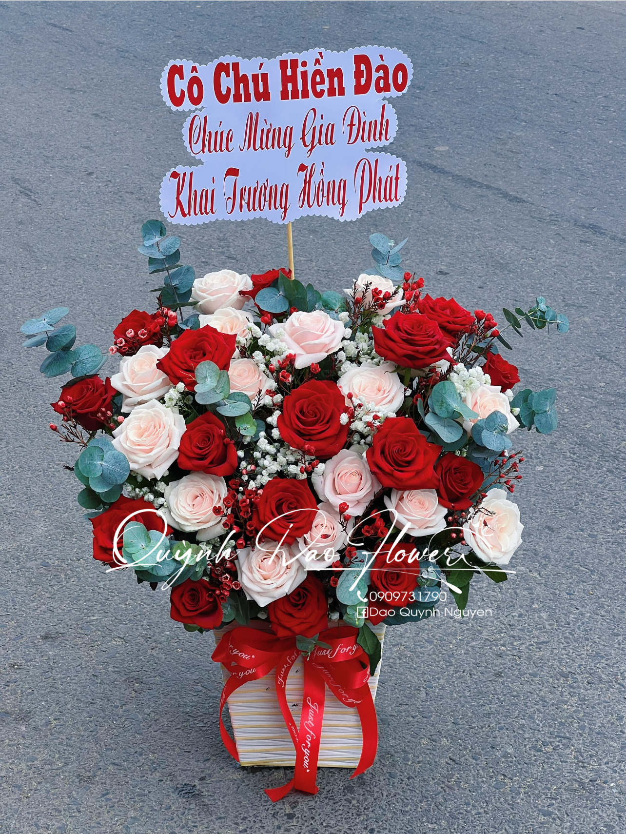 Giỏ hoa mừng khai trương vạn phúc