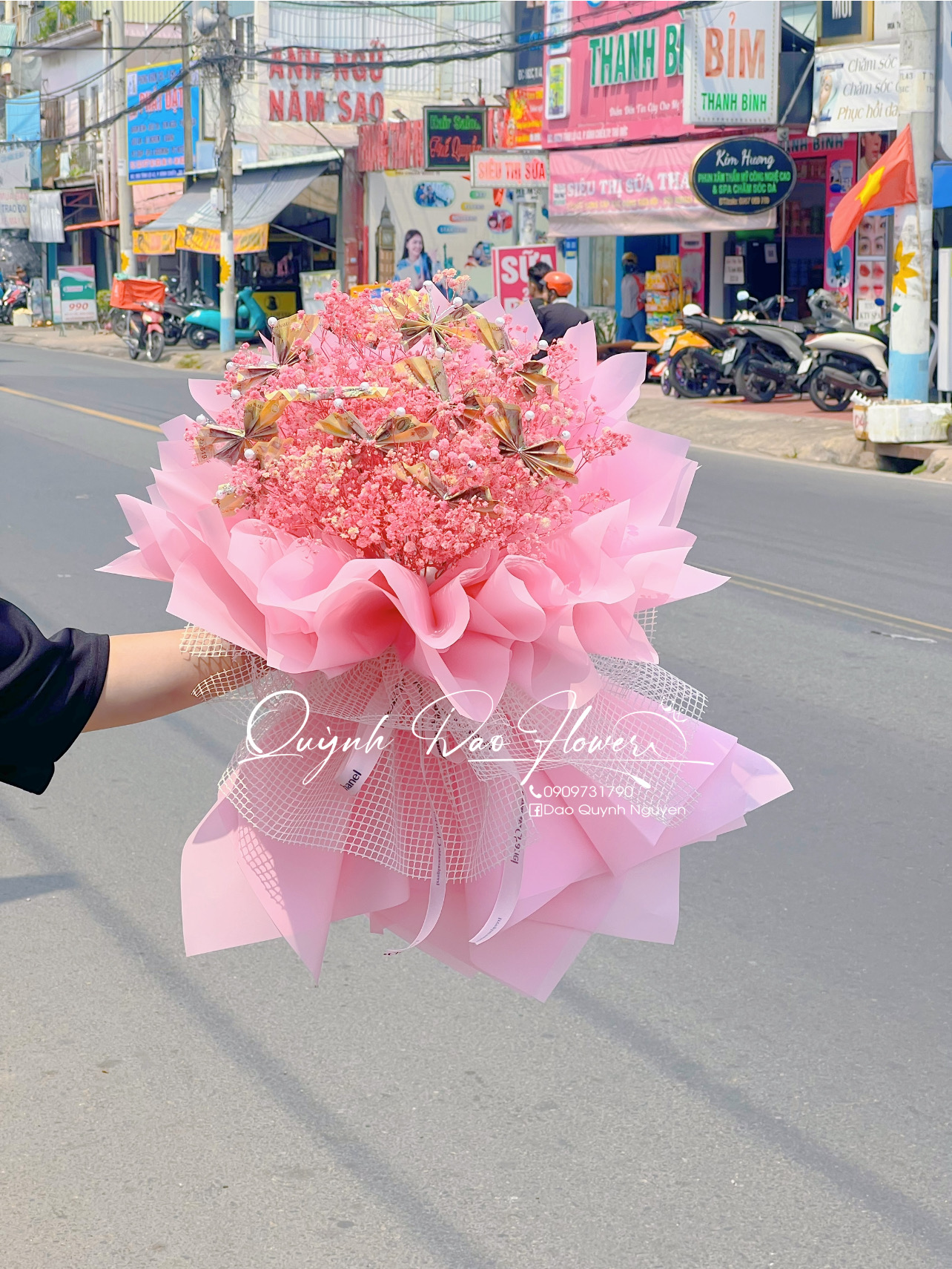 Bó hoa tiền bướm 10k