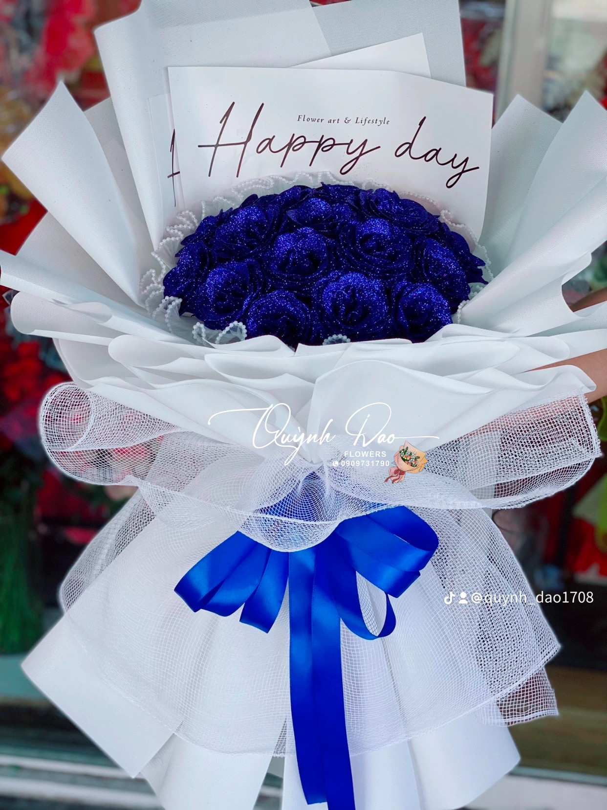 Bó hoa màu xanh dương tại TPHCM