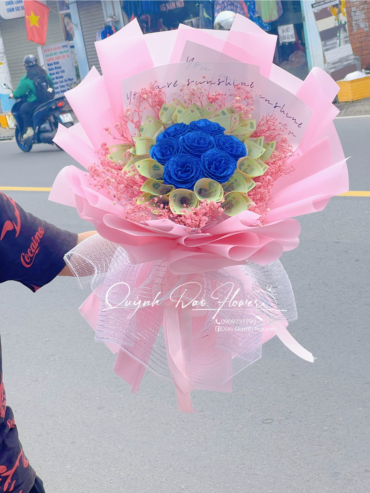 Bó hoa tiền 100k thuận an