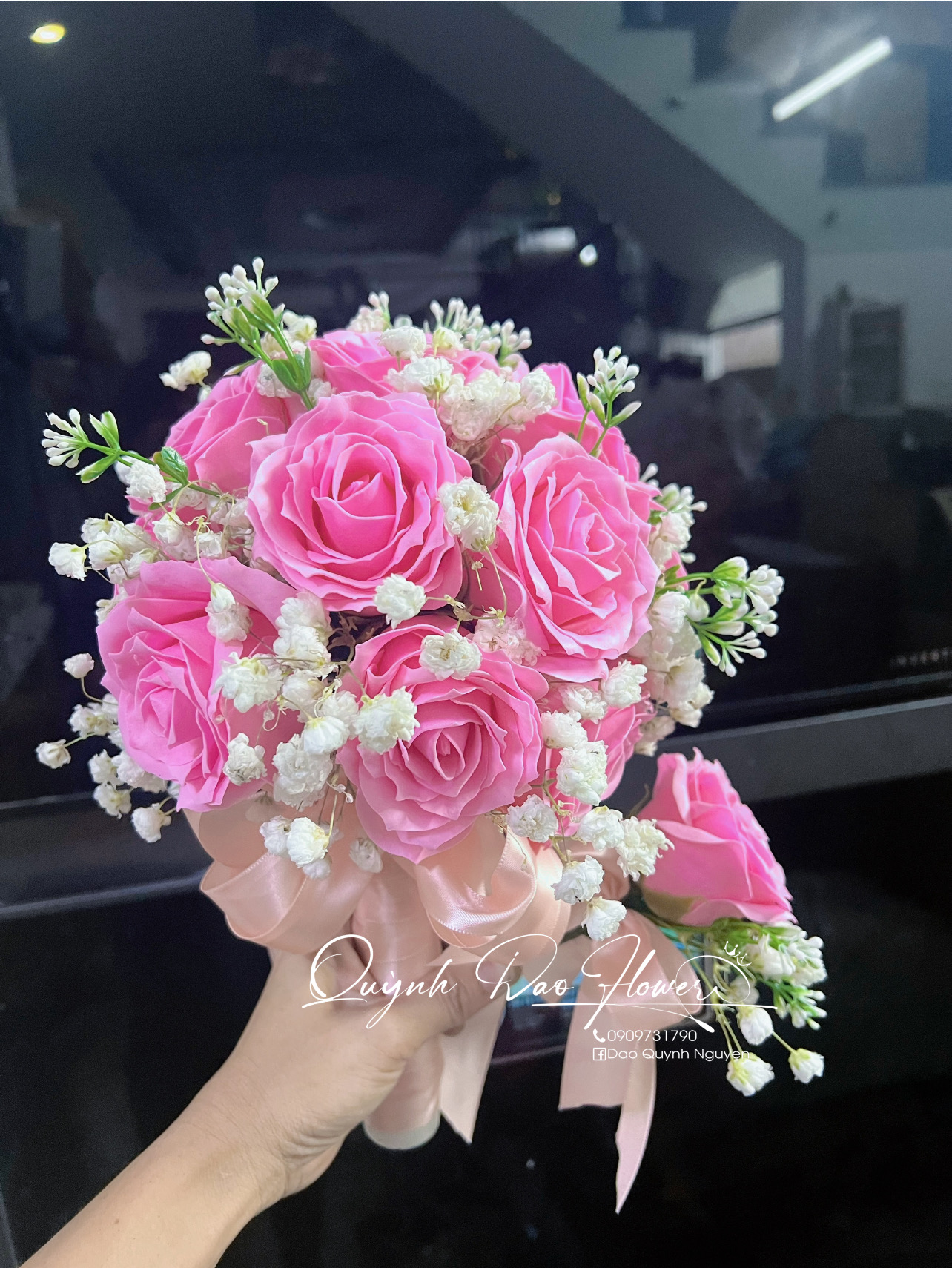 Bó hoa cưới sáp cao cấp 