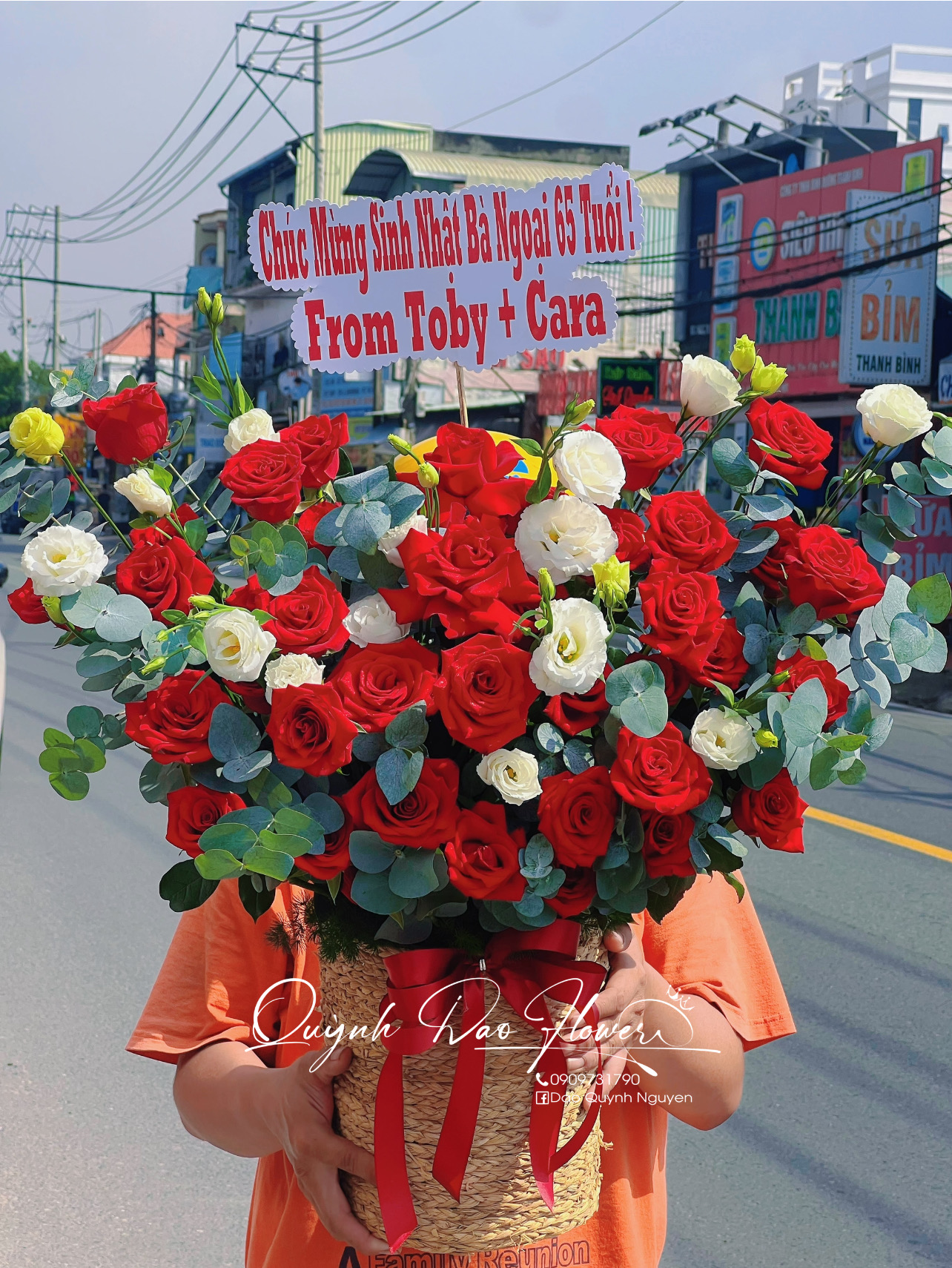 Giỏ hoa khai trương, chúc mừng Vĩnh phú
