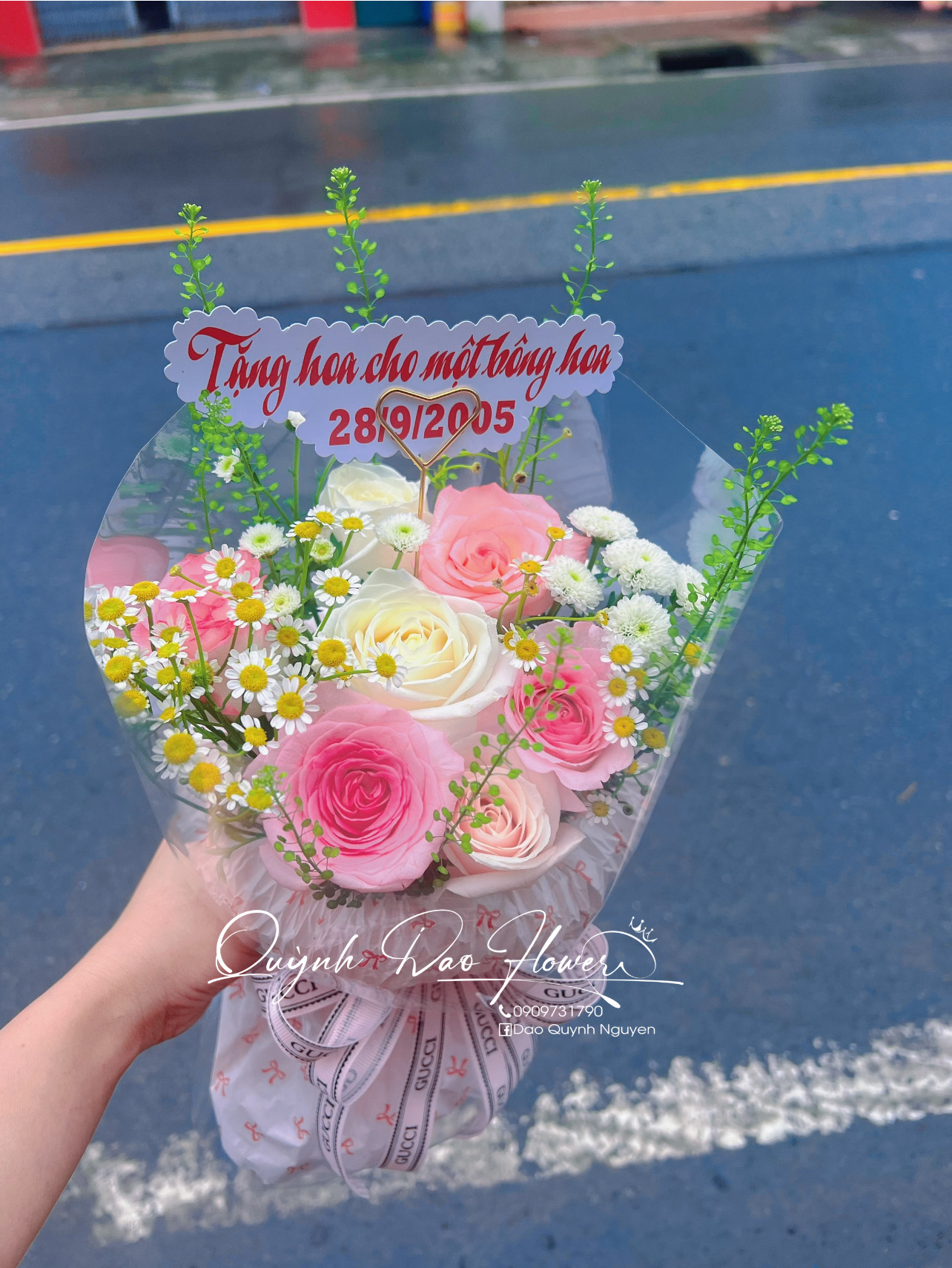 Bó hoa nhỏ màu Hồng 