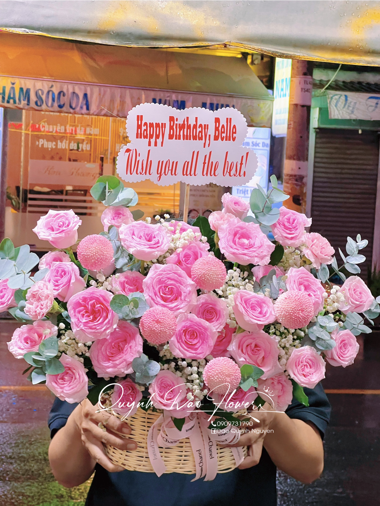 Giỏ hoa xinh 20/10