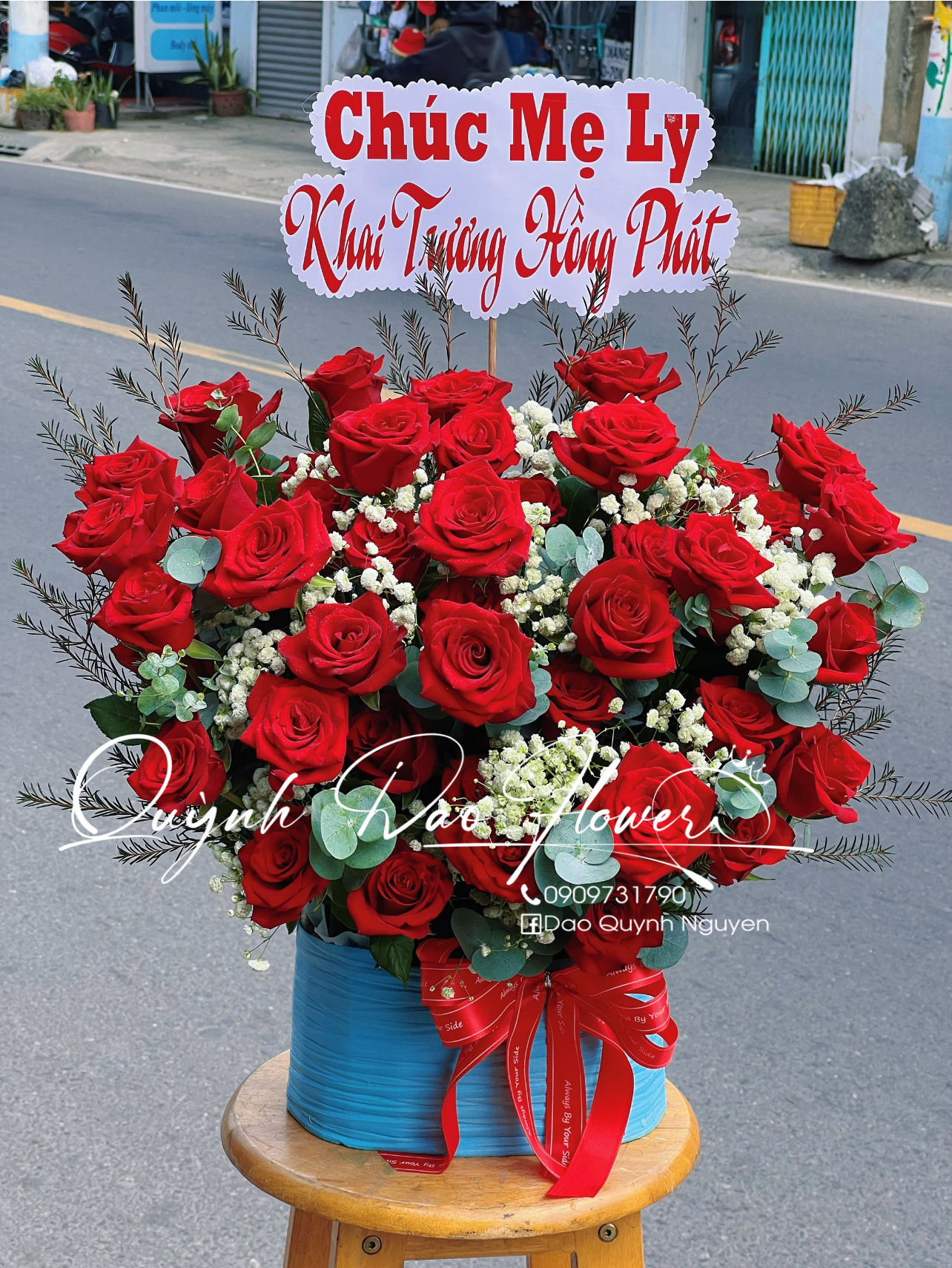 Giỏ hoa Hồng đỏ tặng sinh nhật 