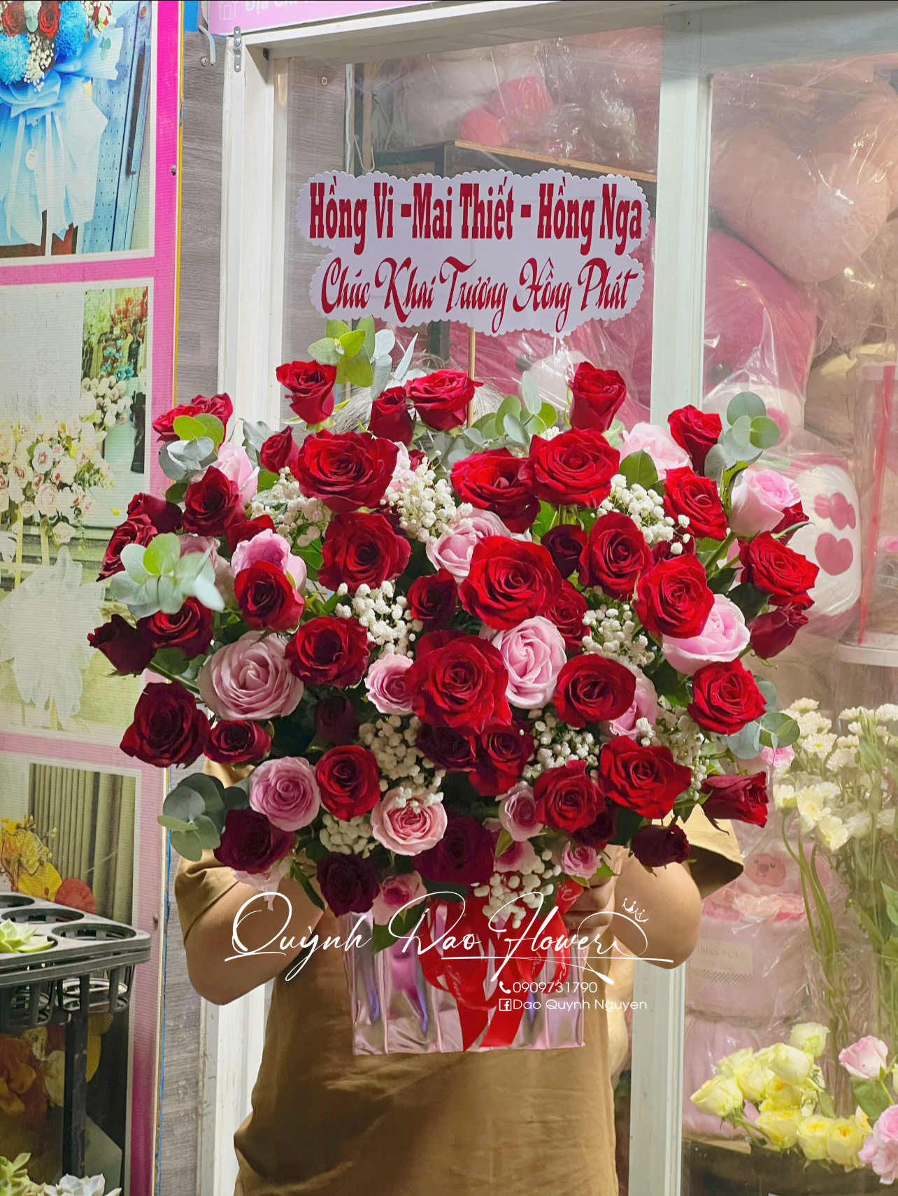 Lẵng hoa khai trương  Sài Gòn 