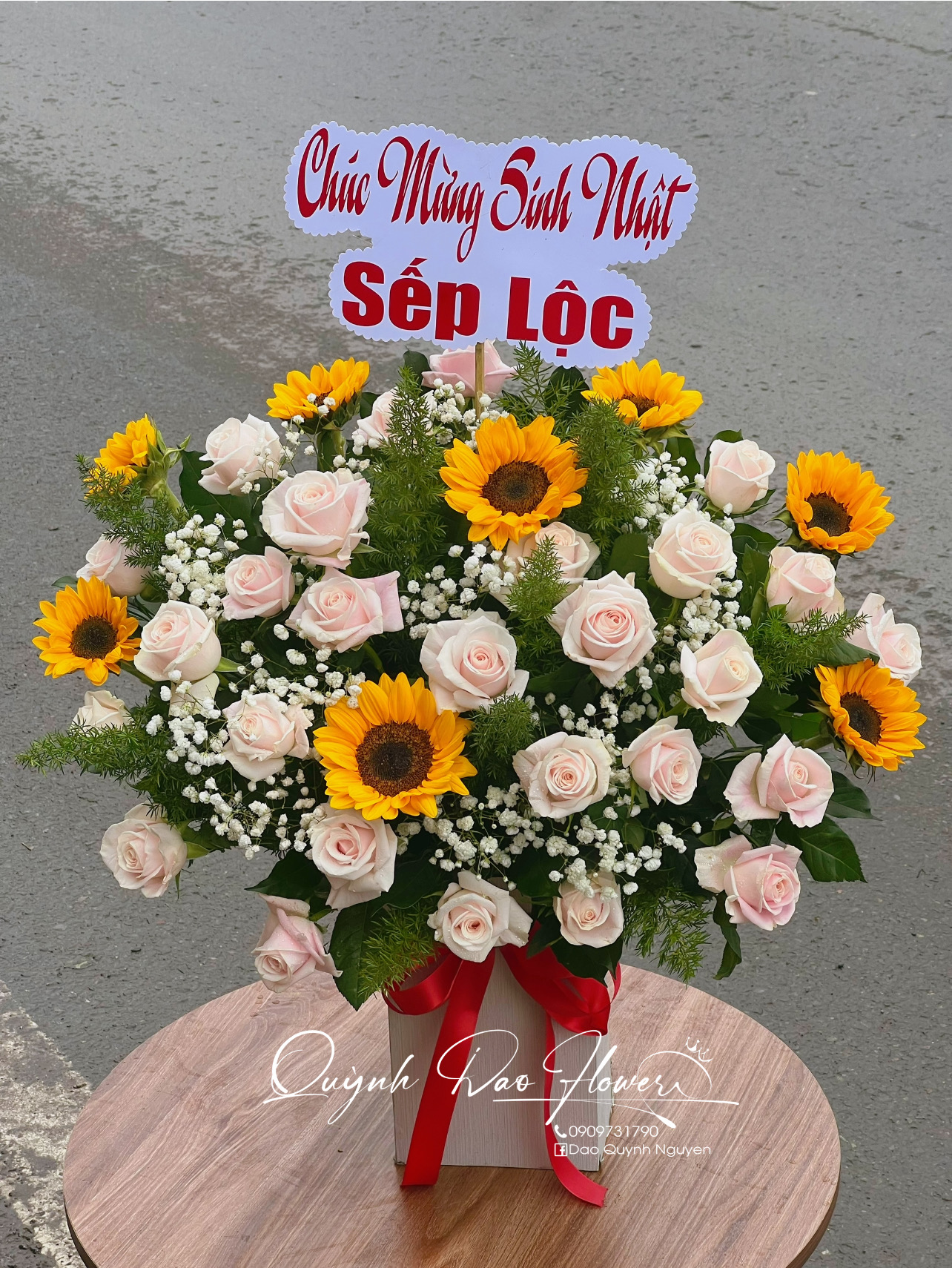 Giỏ hoa mừng sinh nhật sếp tại Thủ Đức 