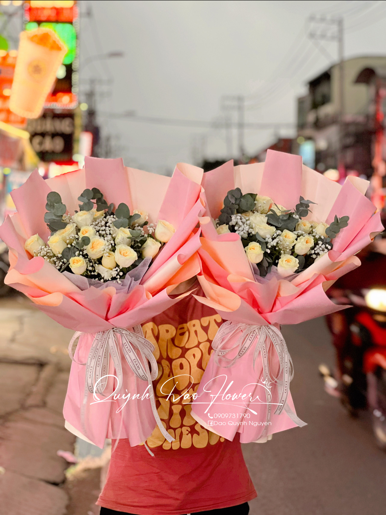 Bó hoa hồng vàng tặng tốt nghiệp tại Thủ Đức 