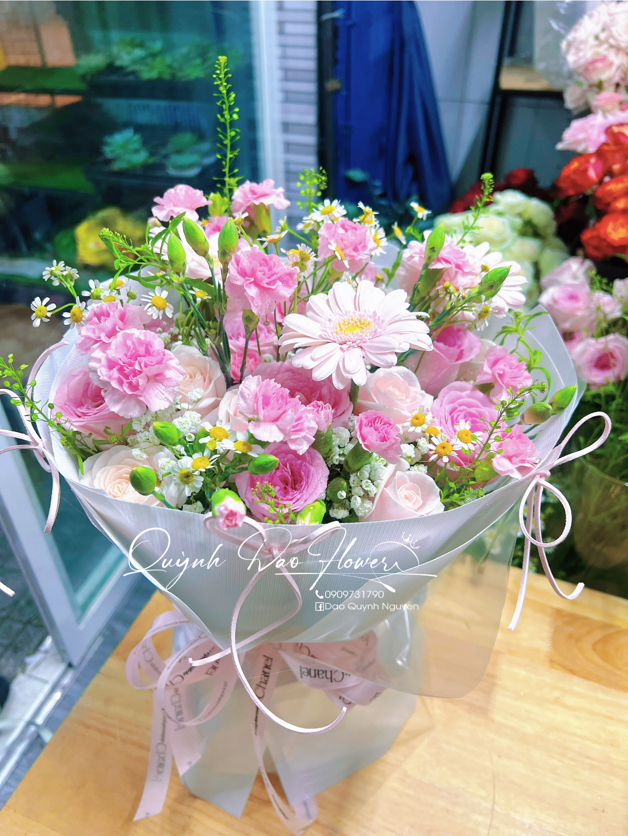 Bó hoa tròn thủ Đức 
