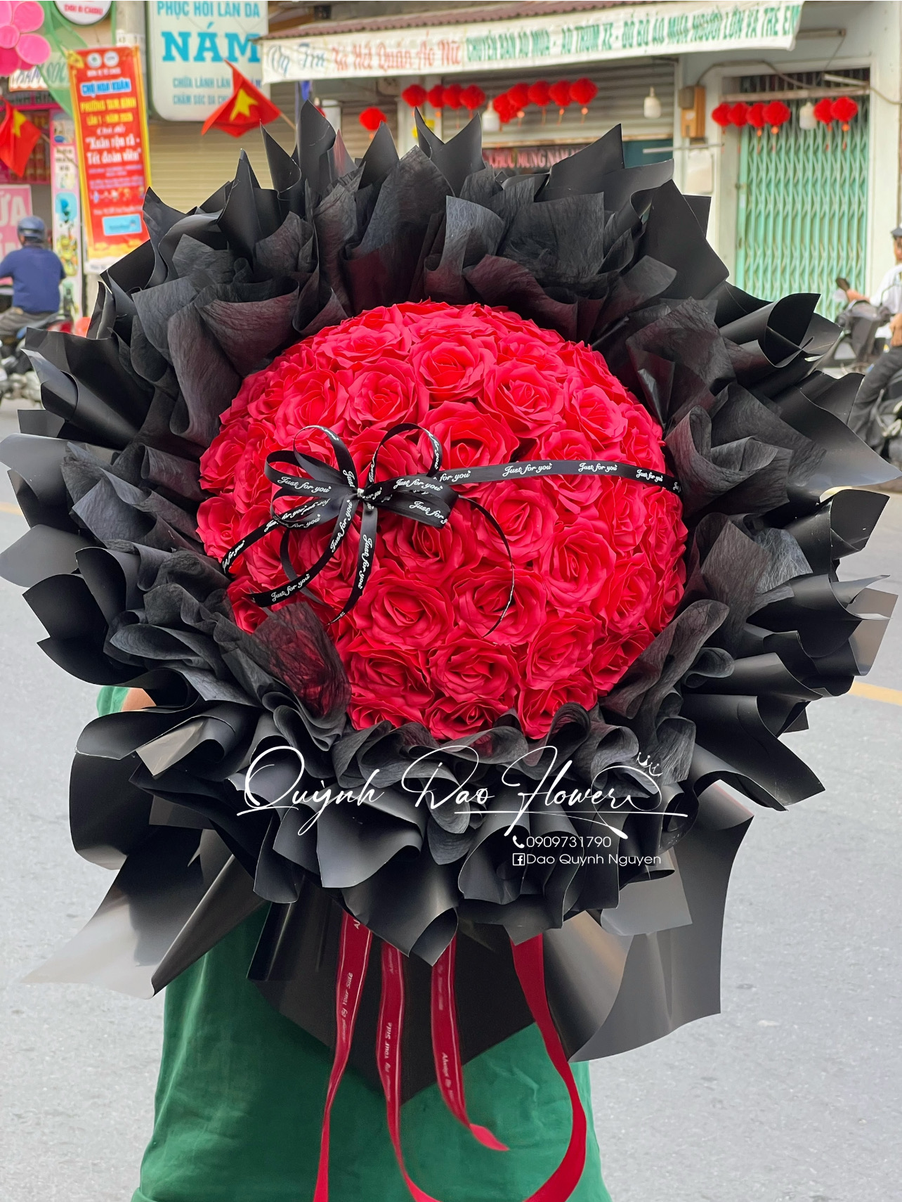 Bó hoa sáp tròn cao cấp 
