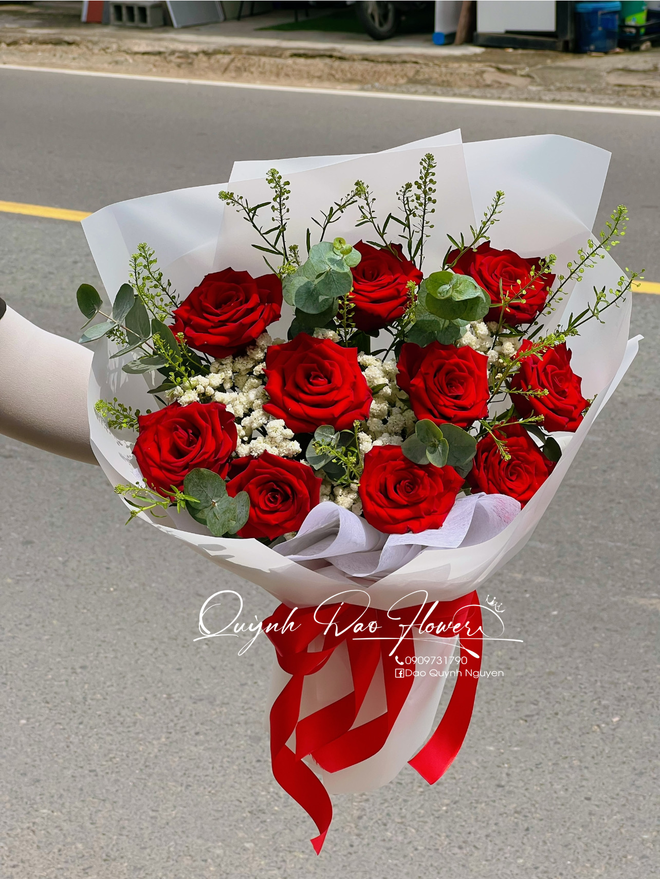 Bó hoa 10 bông hồng 