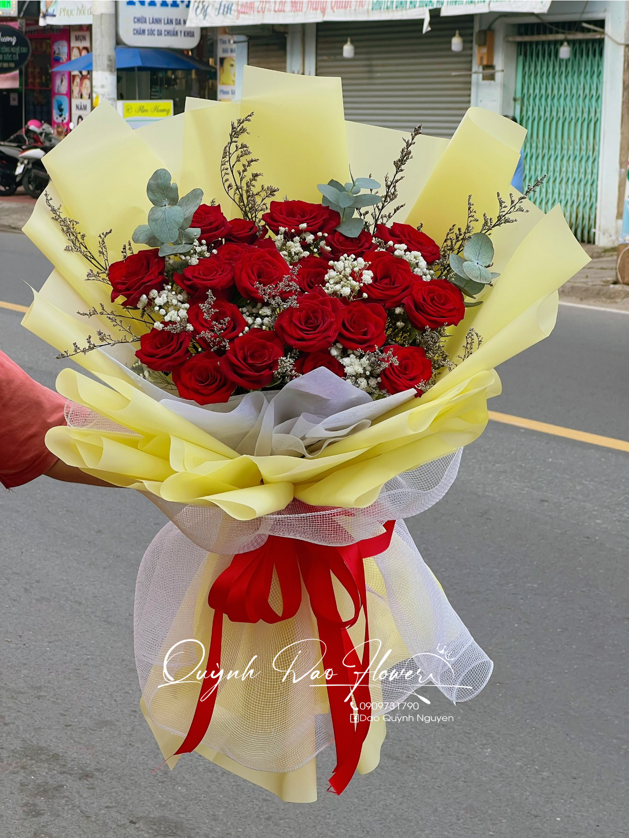 Bó hoa hồng đỏ tặng sinh Nhật chị