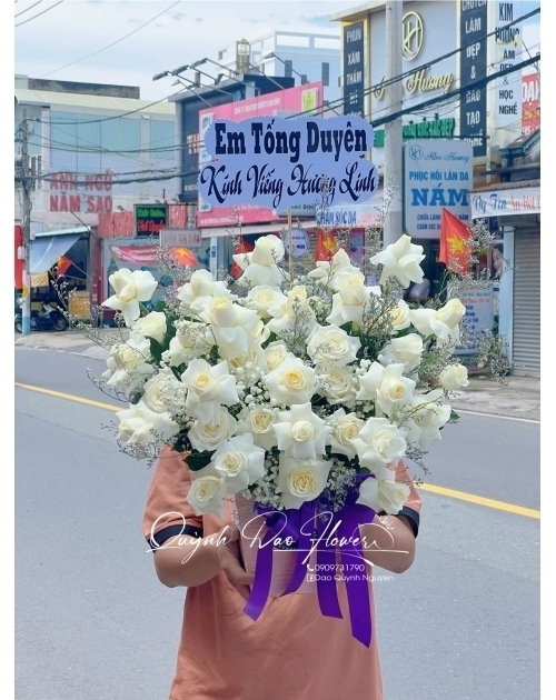 Giỏ hoa viếng thuận an 