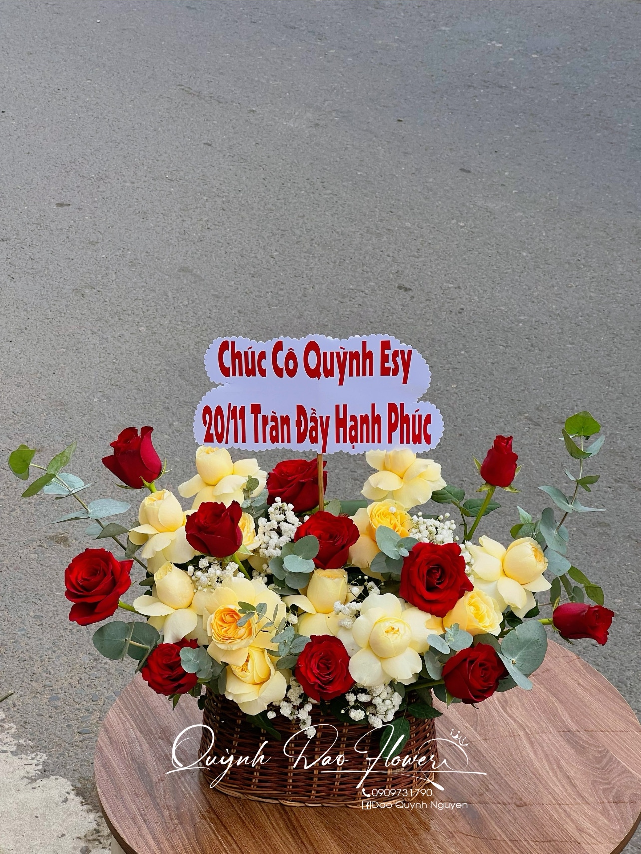 Giỏ hoa Hồng đi sinh Nhật 