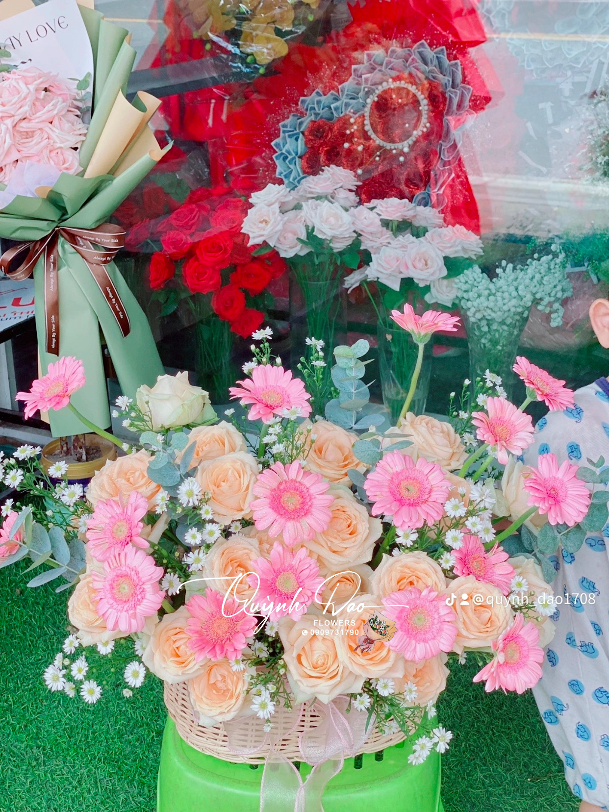 Giỏ hoa đồng tiền đẹp giá rẻ