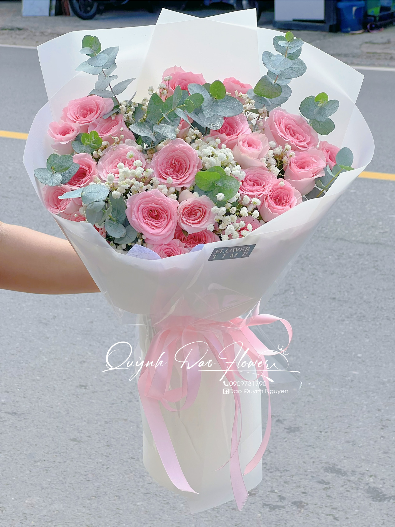 Bó hoa Hồng paster nhẹ nhàng 