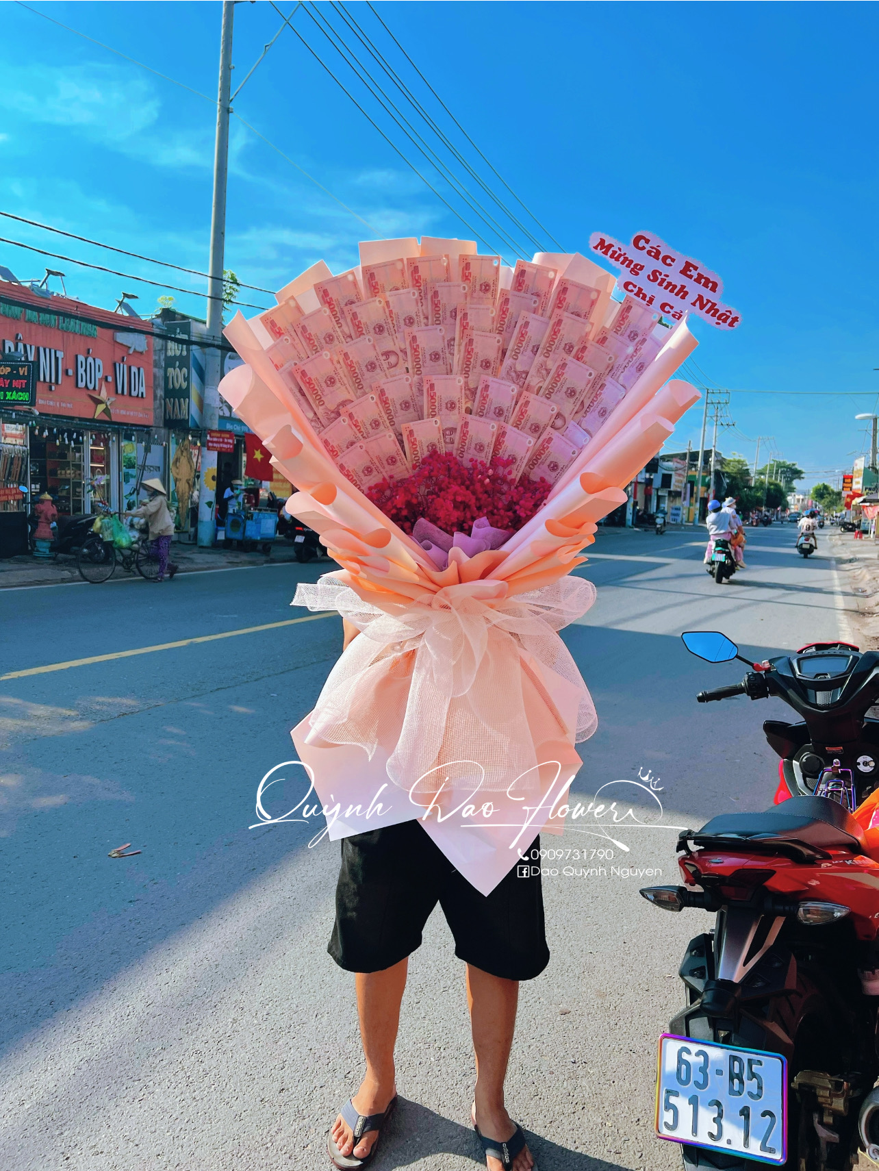 Bó hoa tiền 50k 40 tờ