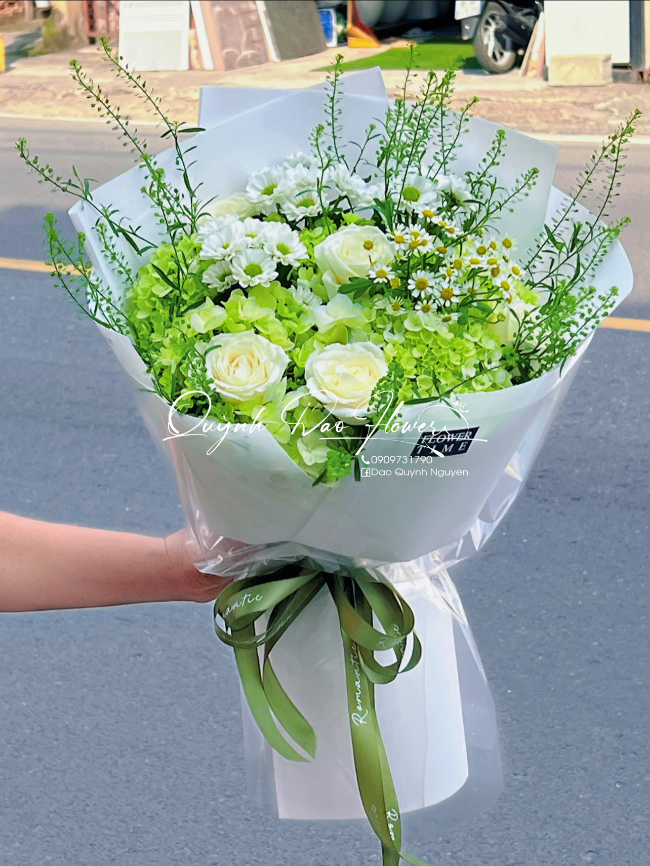 Bó hoa Cẩm Tú cầu linh trung