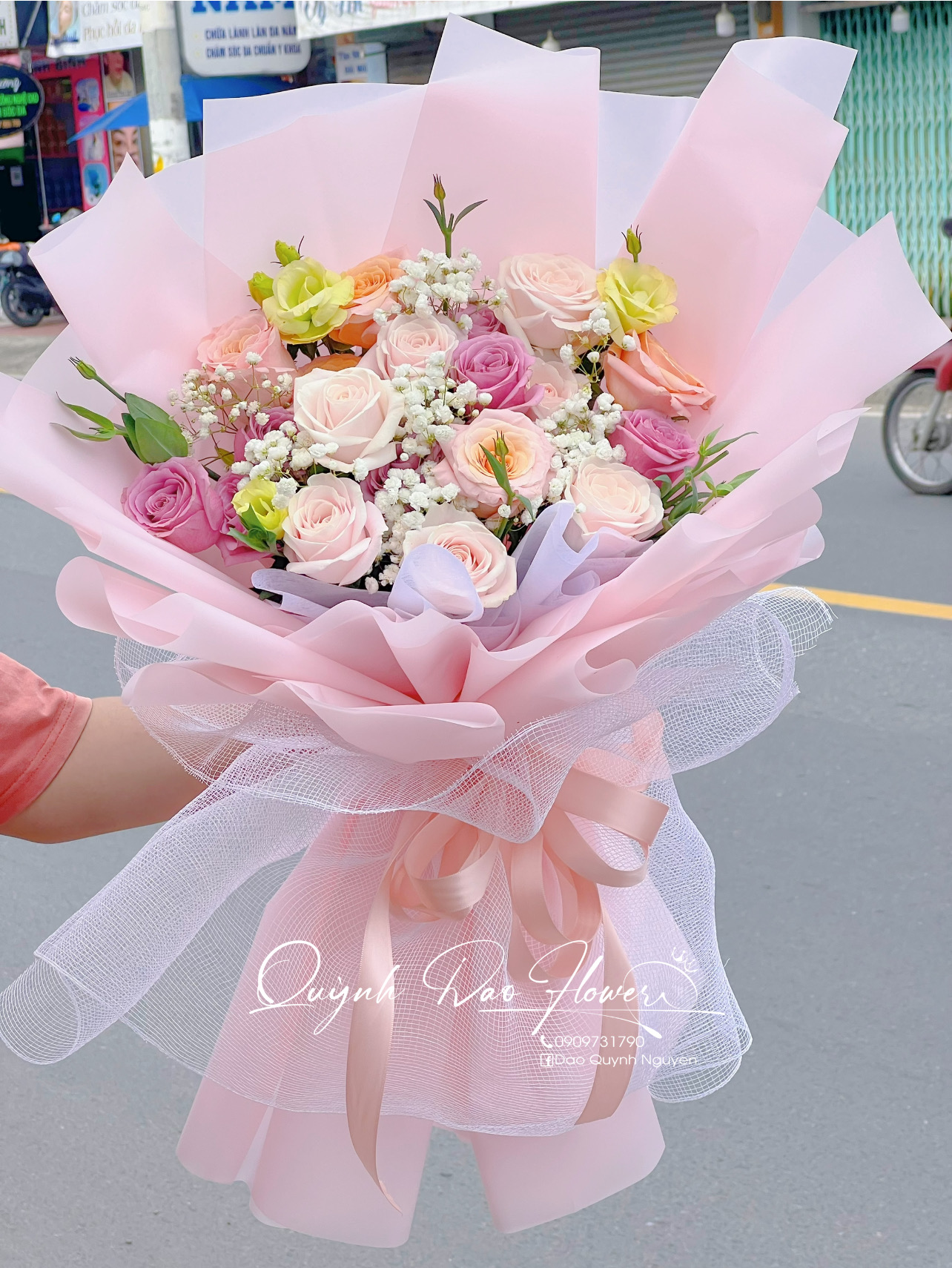 Bó hoa Hồng mix  đẹp 
