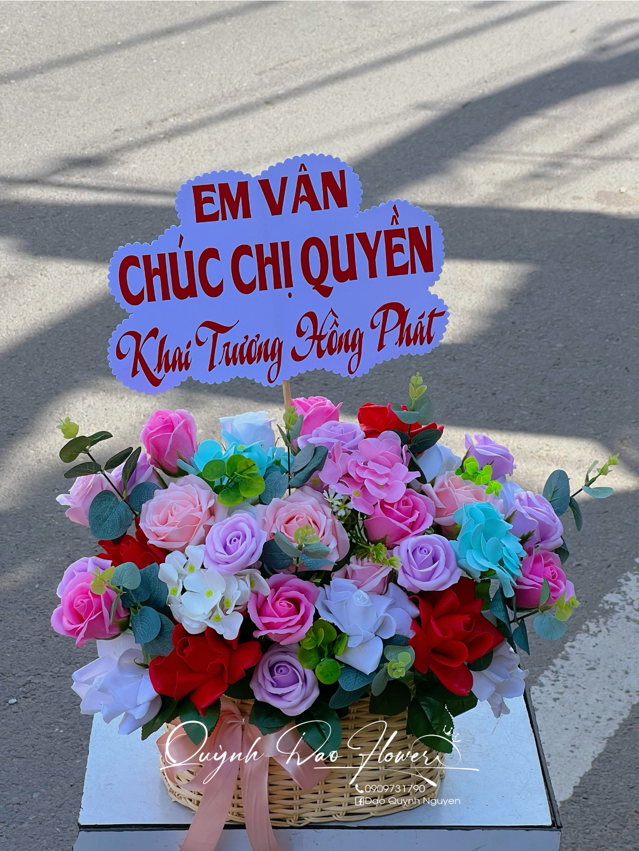 Giỏ hoa sáp tặng sinh nhật 