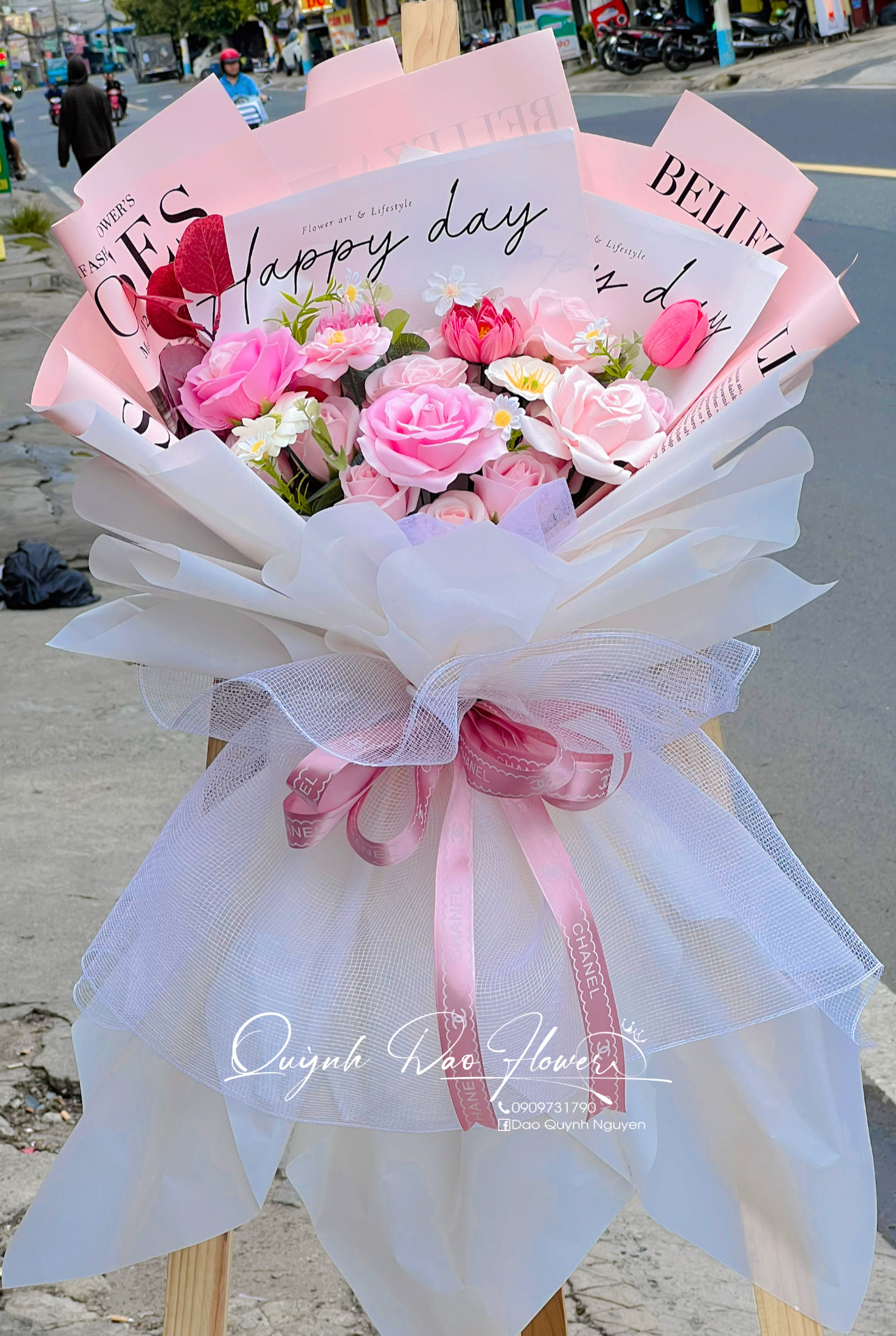 Bó hoa sáp mix cao cấp sang trọng 