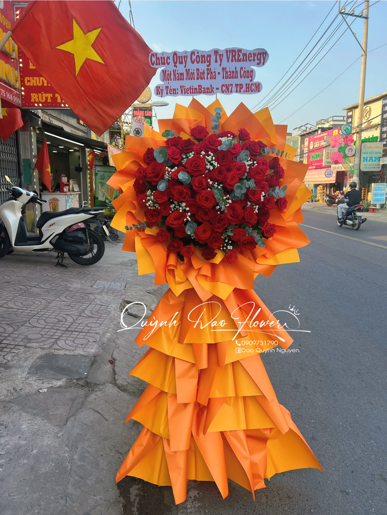 Hoa chúc mừng lễ khởi công 