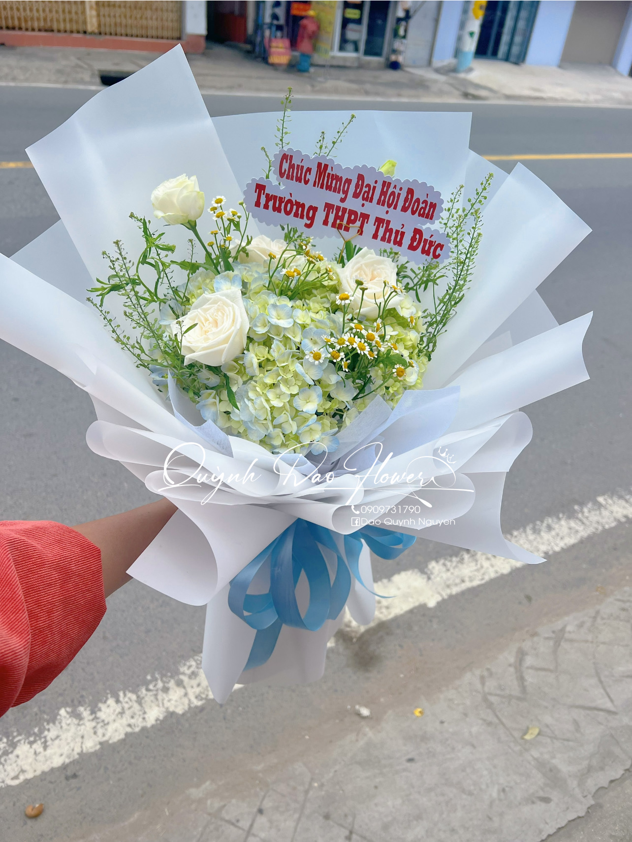 Hoa Cẩm Tú cầu mix hồng trắng 