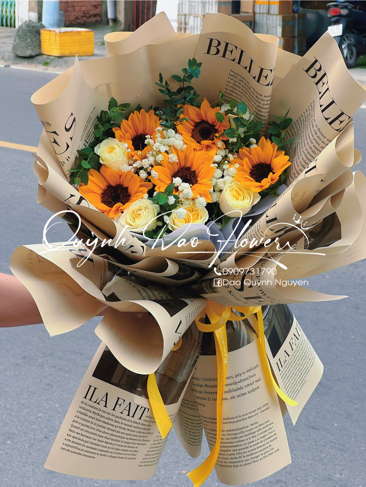 Bó hoa hướng dương tốt nghiệp 
