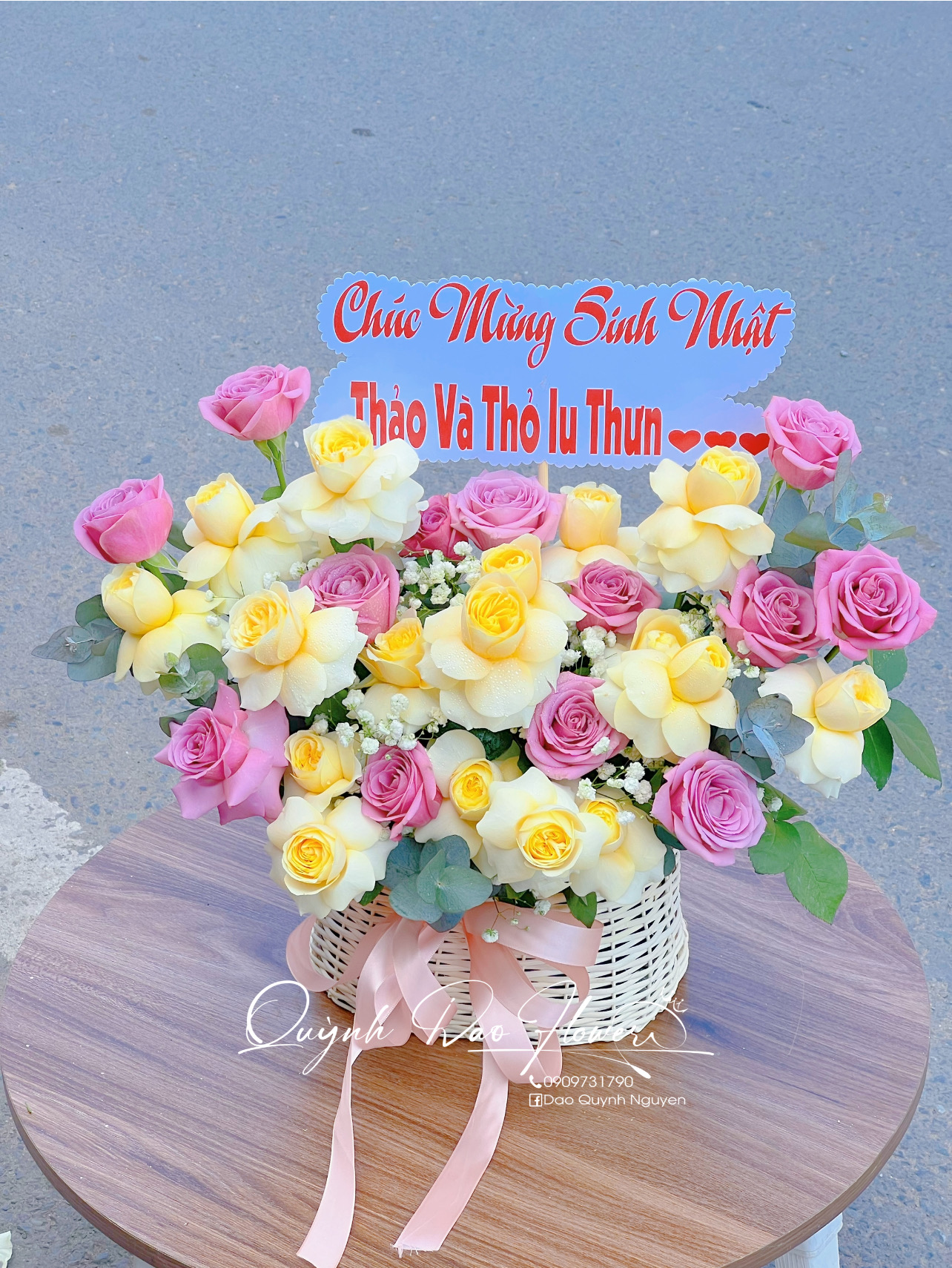 Giỏ hoa mừng sinh Nhật mẹ
