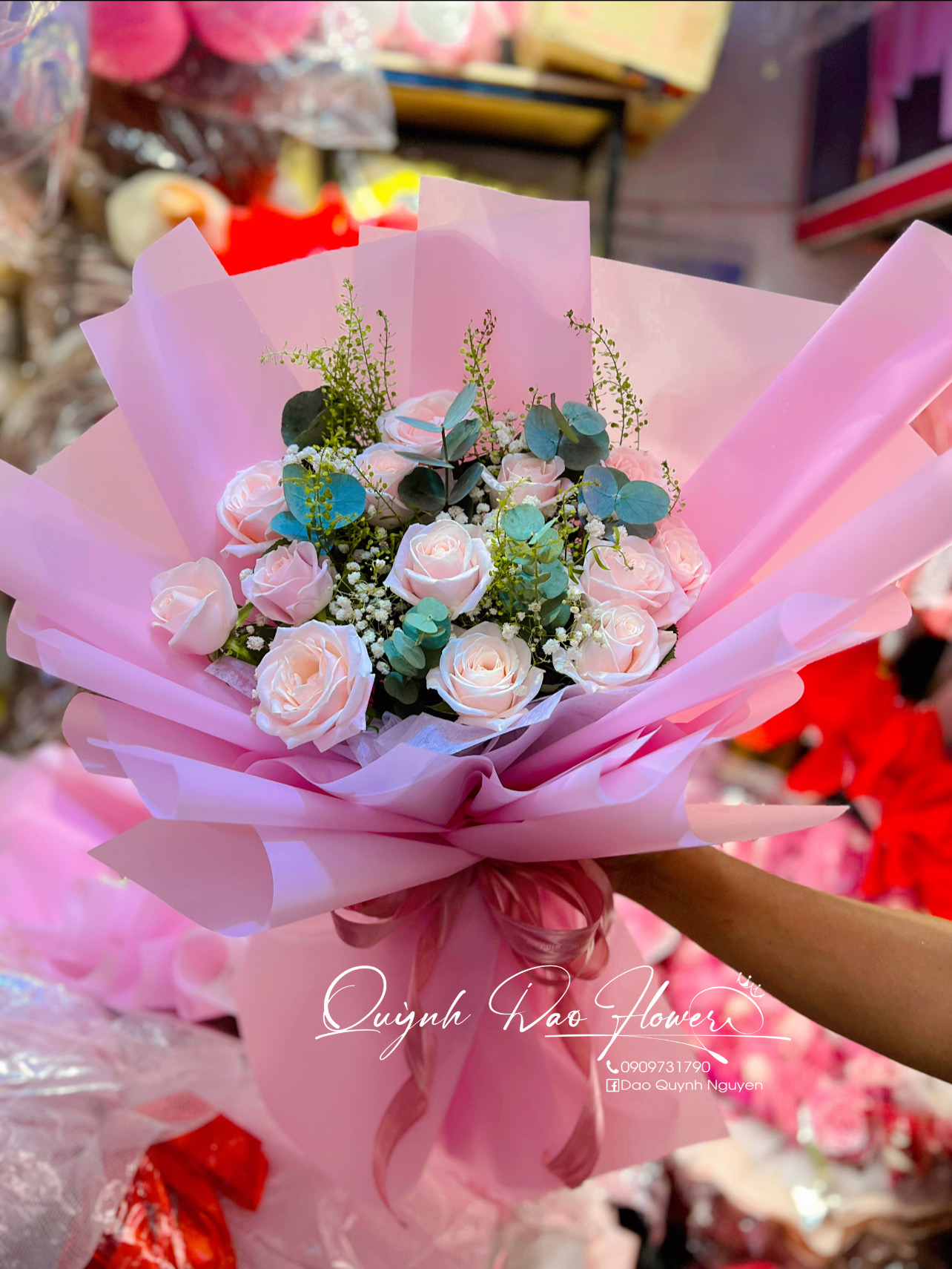 Bó hoa hồng tươi nhỏ đẹp 