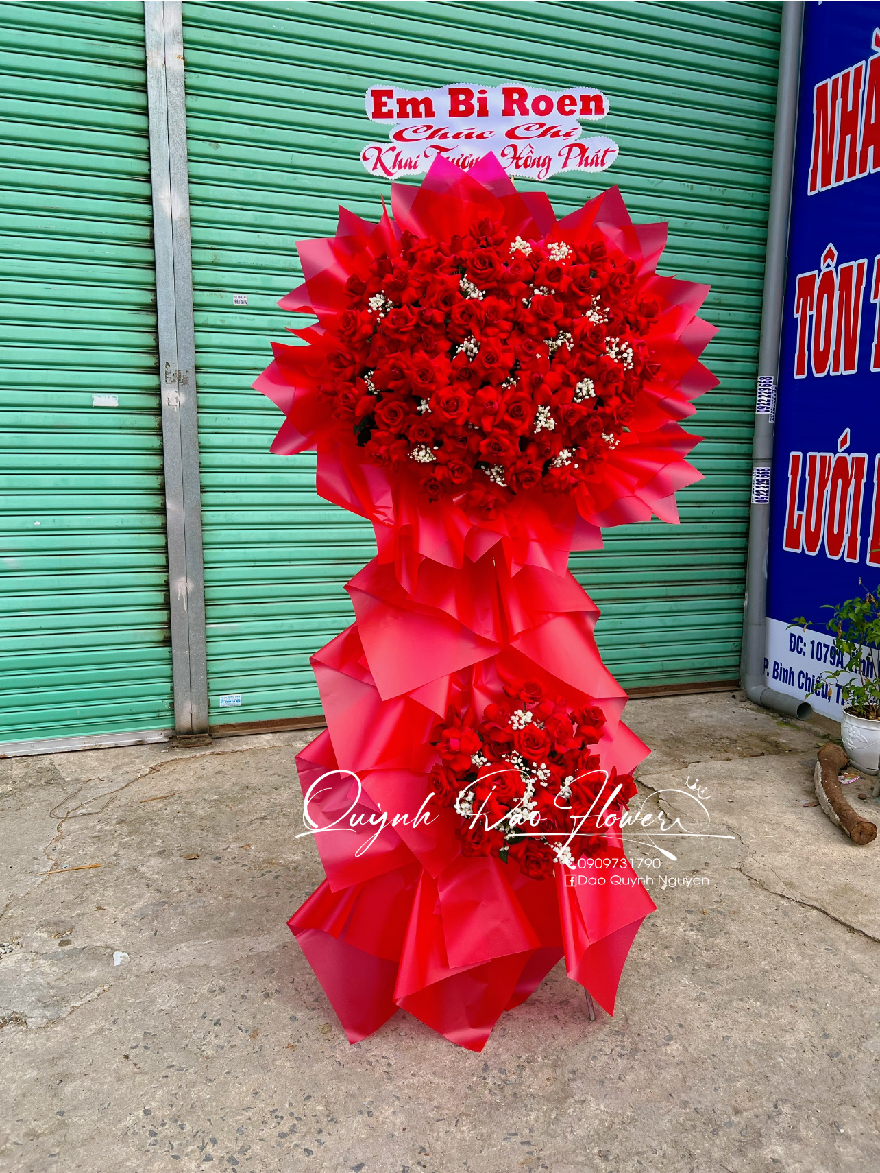 Kệ hoa full đỏ