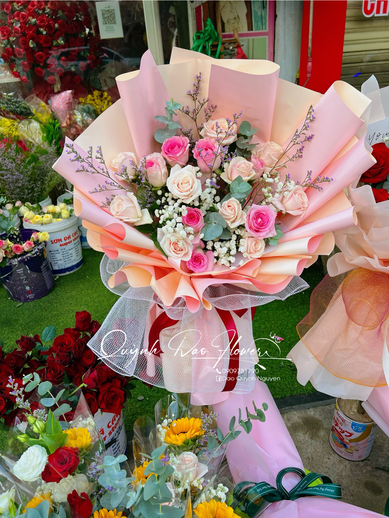 Bó hoa Hồng tặng chúc mừng dịp lễ