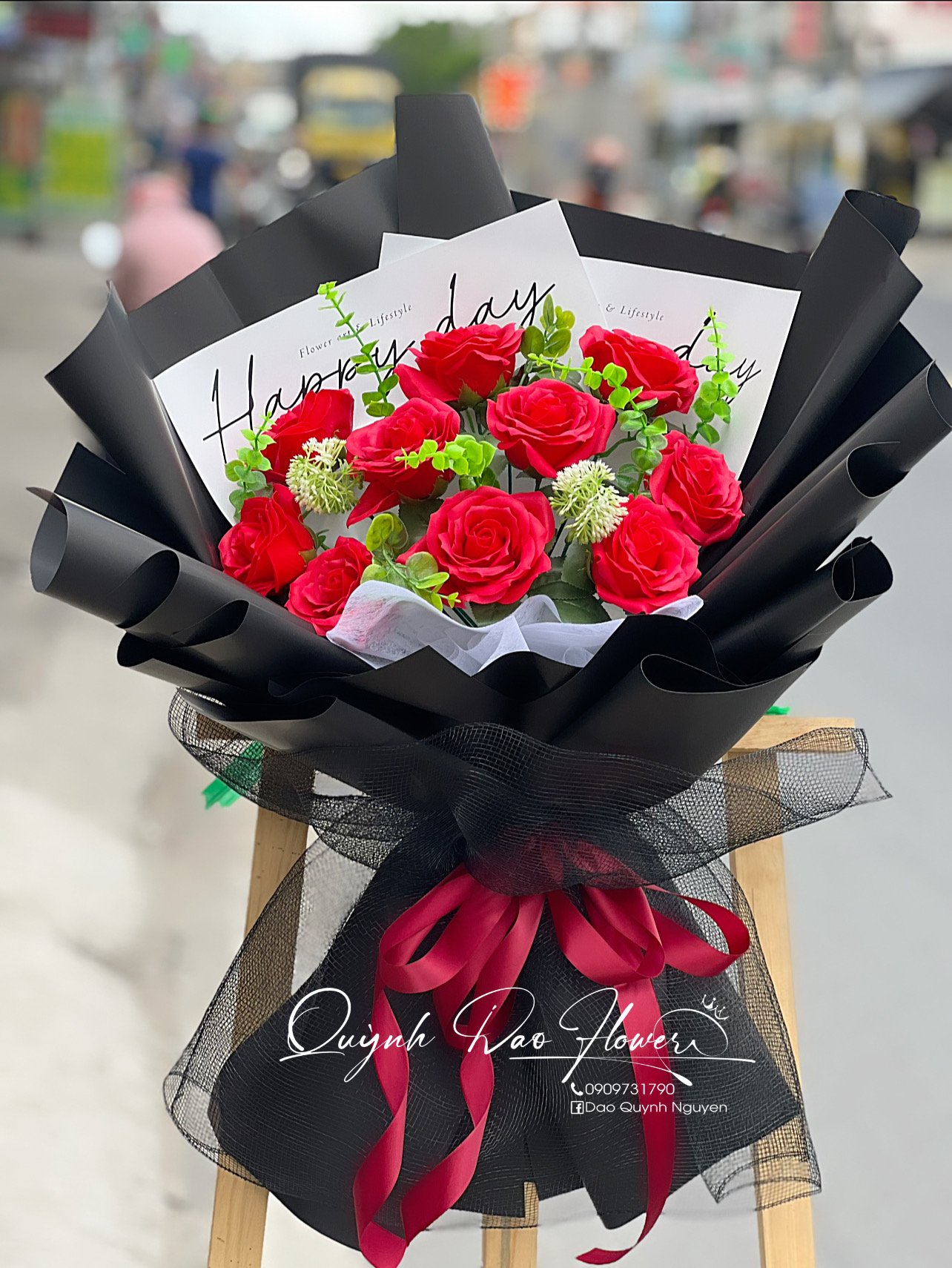 Bó hoa hồng sáp cao cấp 10 bông 