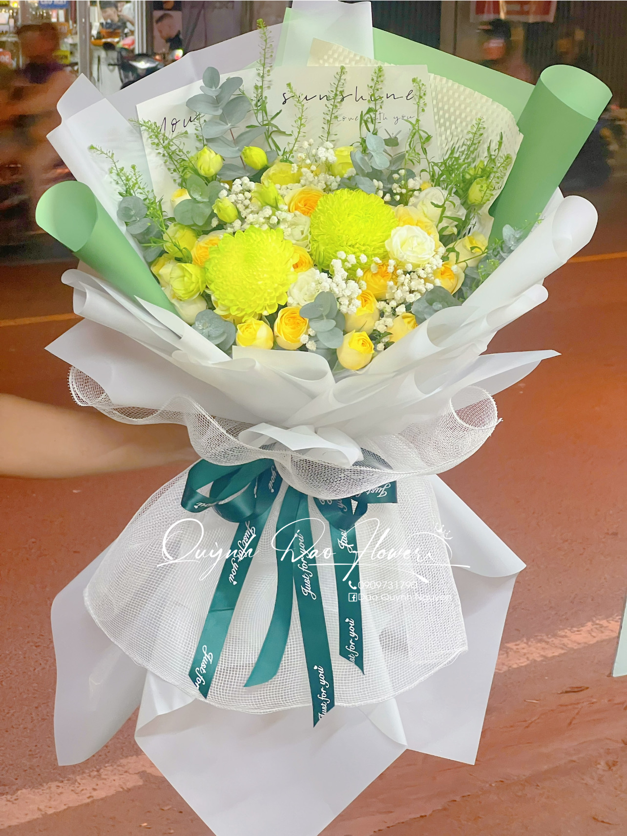 Bó hoa Tone xanh lá Thuận an 