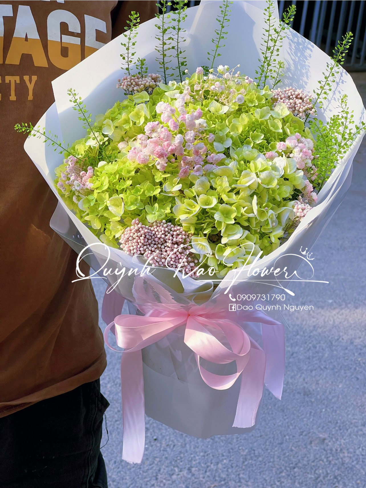 Hoa cẩm tú cầu mix baby hồng