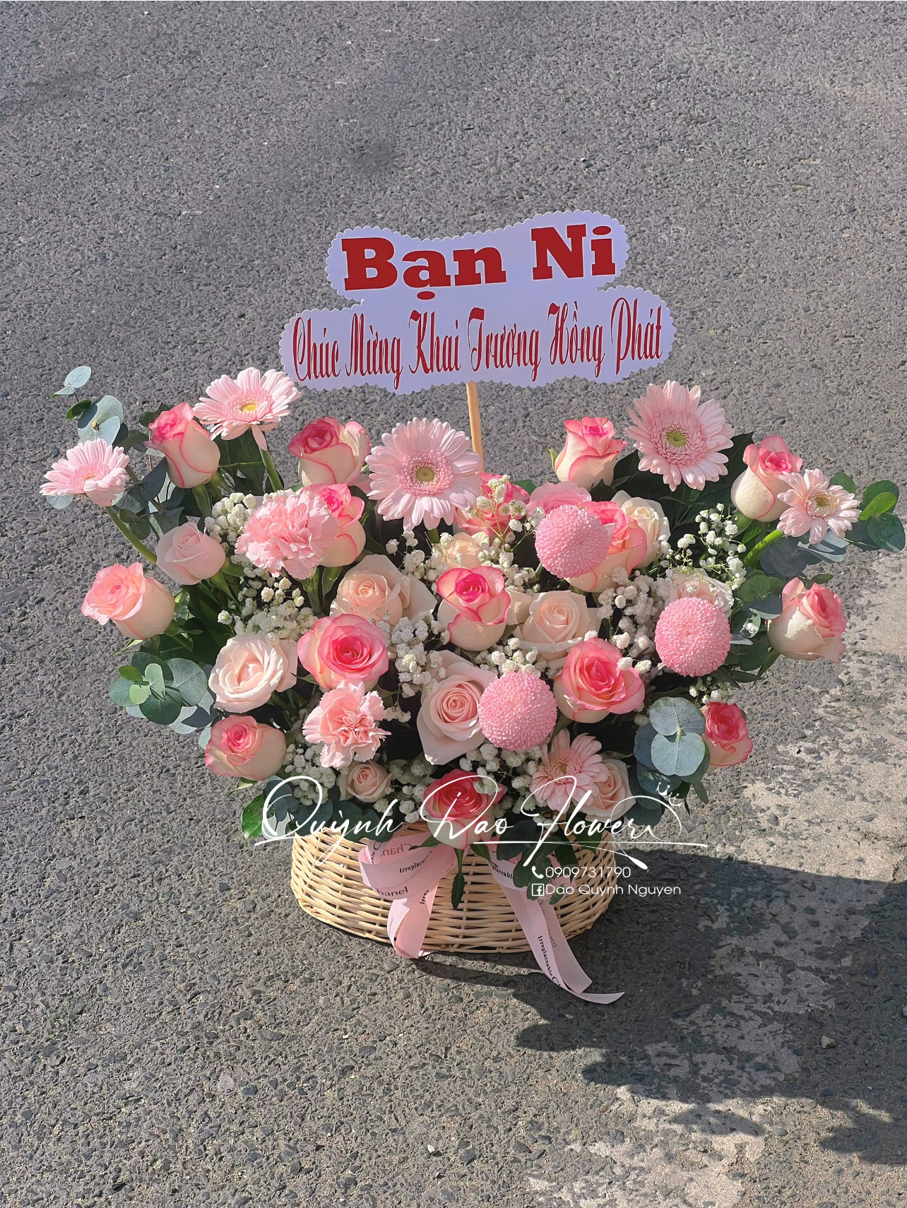 Giỏ hoa khai trương thủ Đức 