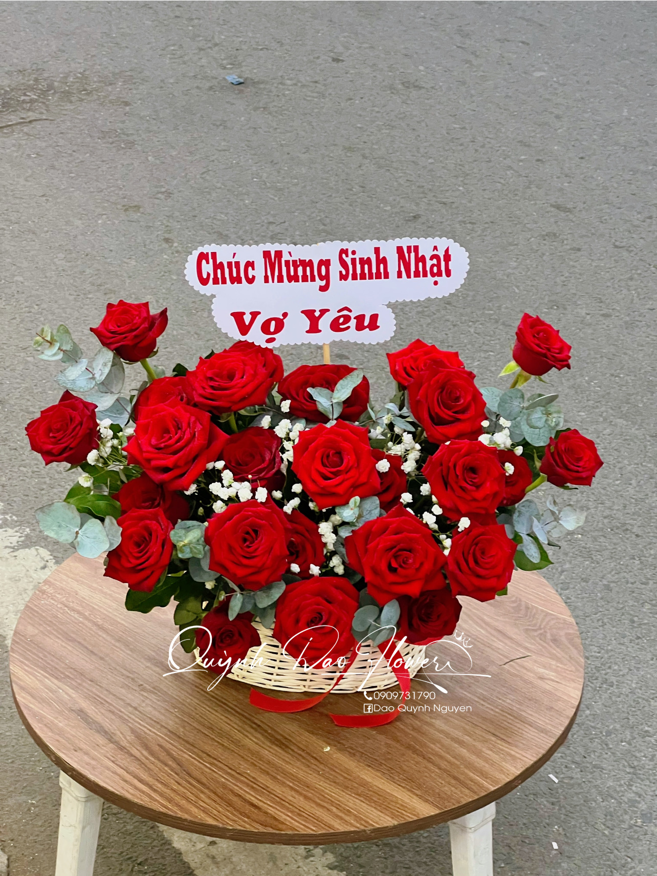 Giỏ hoa mừng sinh nhật vợ