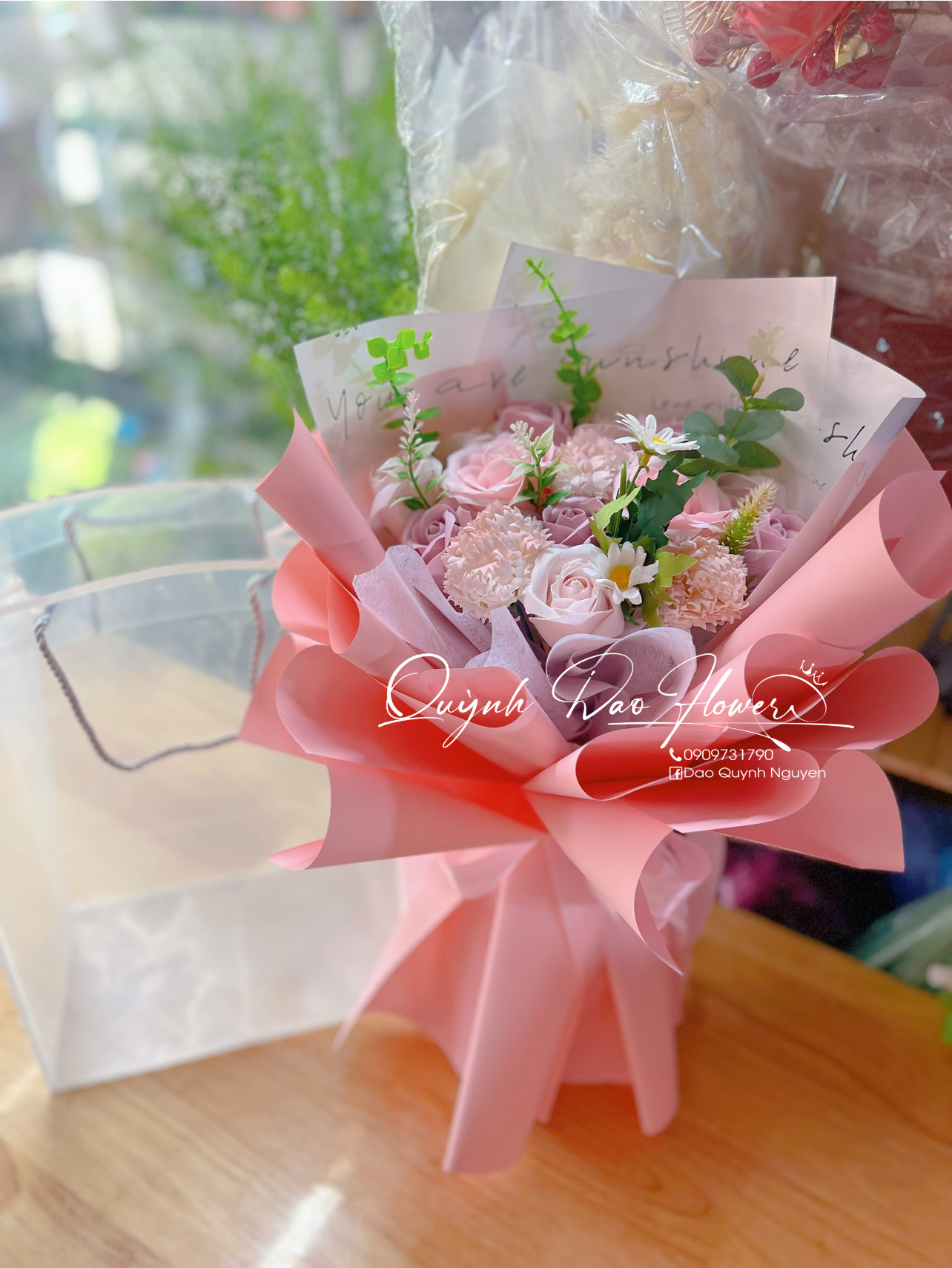 Bó hoa sáp mix nhỏ 