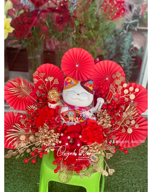 Mèo thần tài khai trương size to