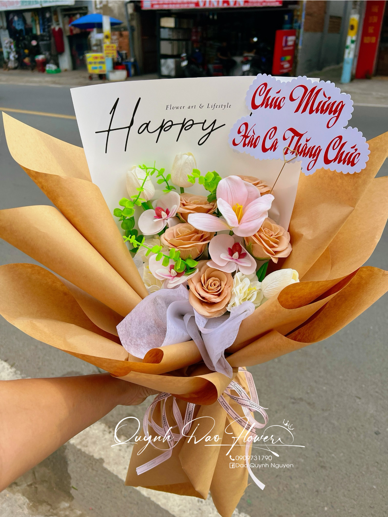 Bó hoa sáp tặng chúc mừng 