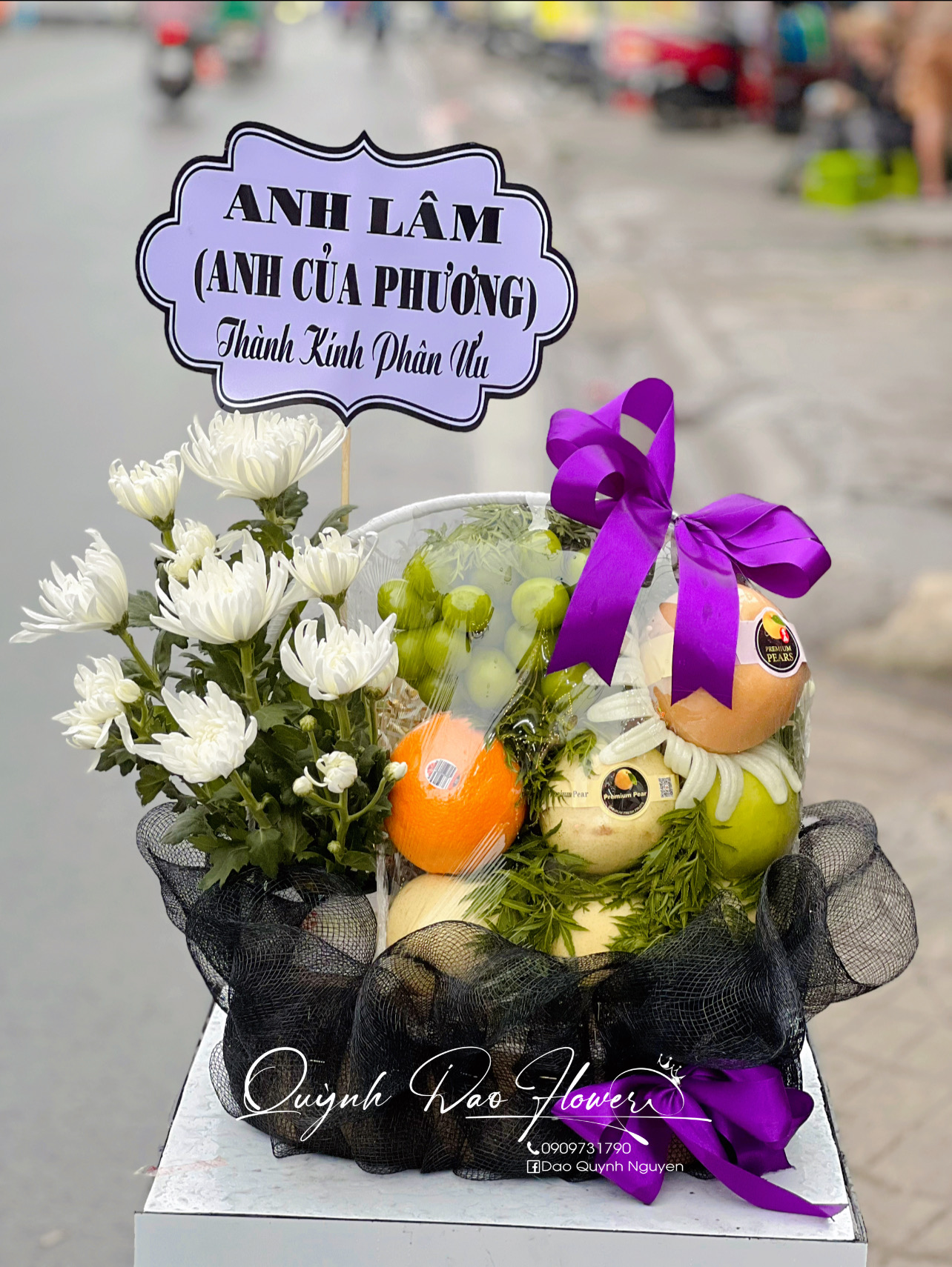 Giỏ trái cây đi viếng 